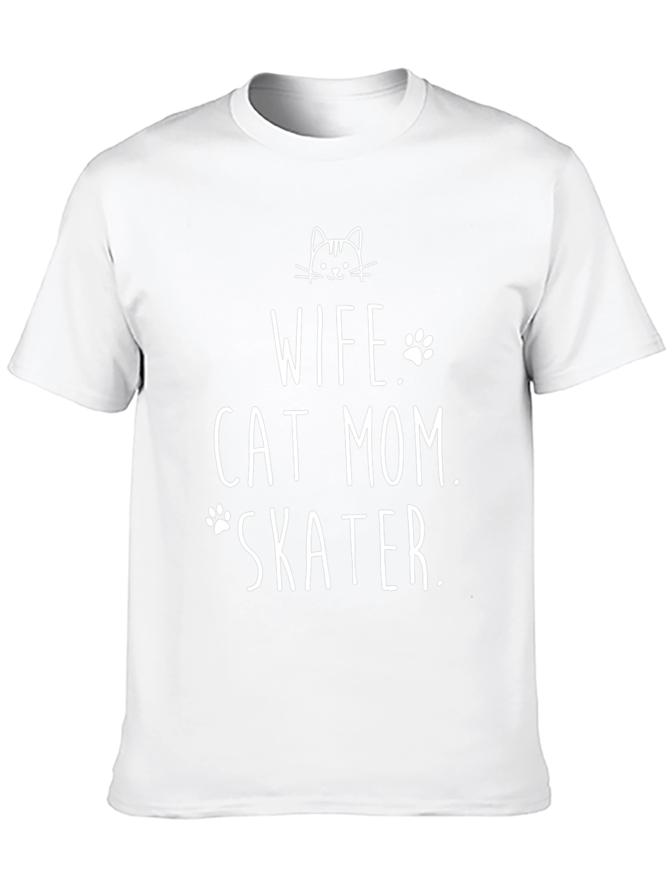 Wife Cat Mom Skater Tee