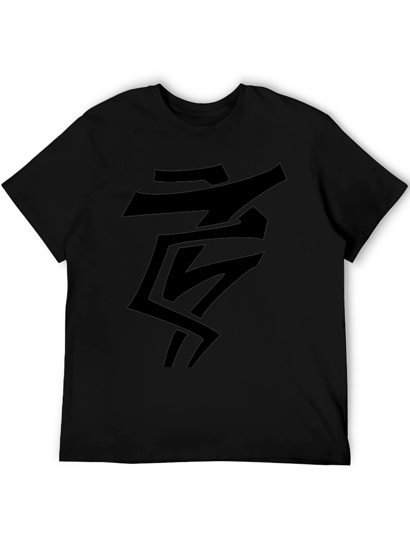 Abstract Graphic Black T-Shirt