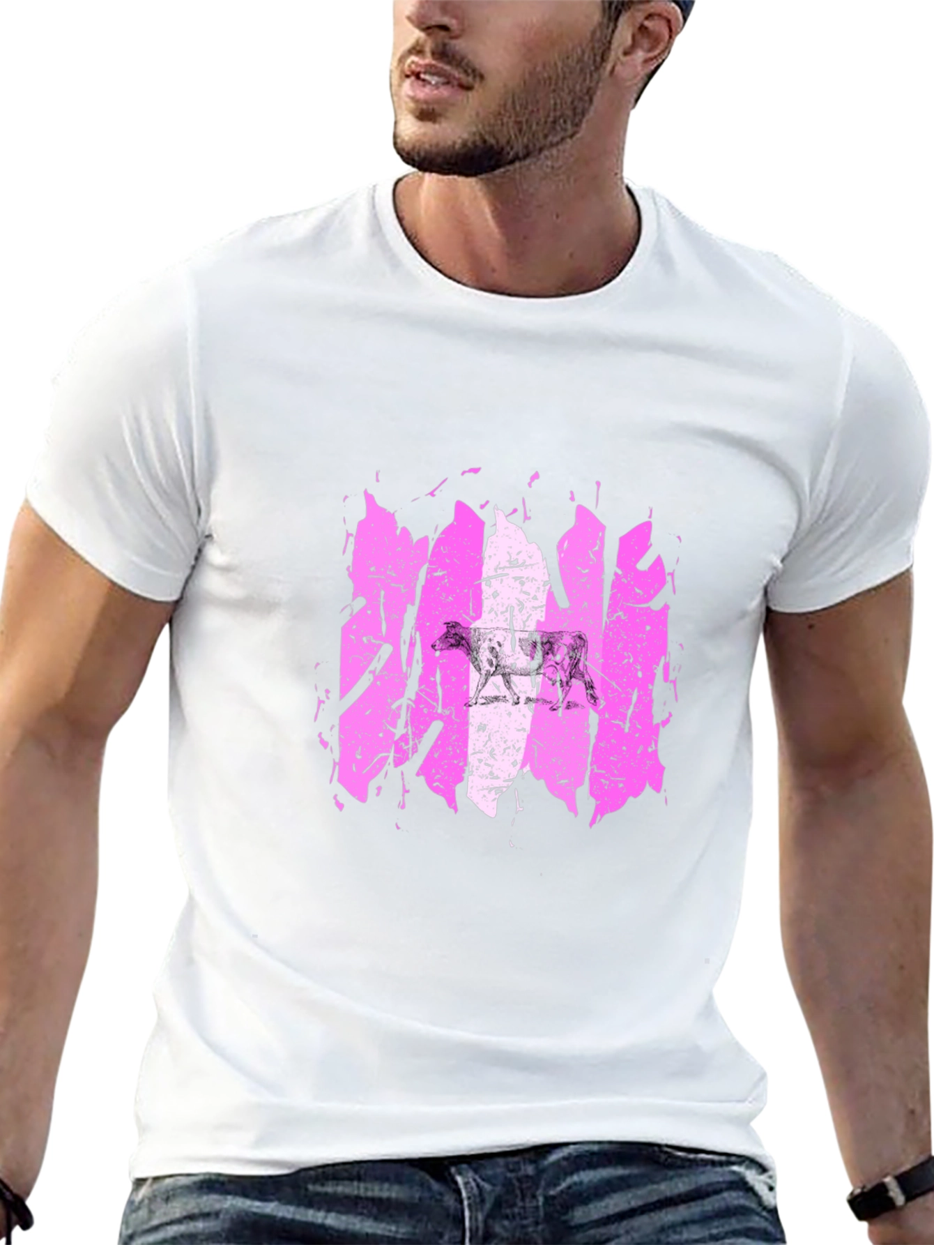 Grunge Pink Graphic Tee