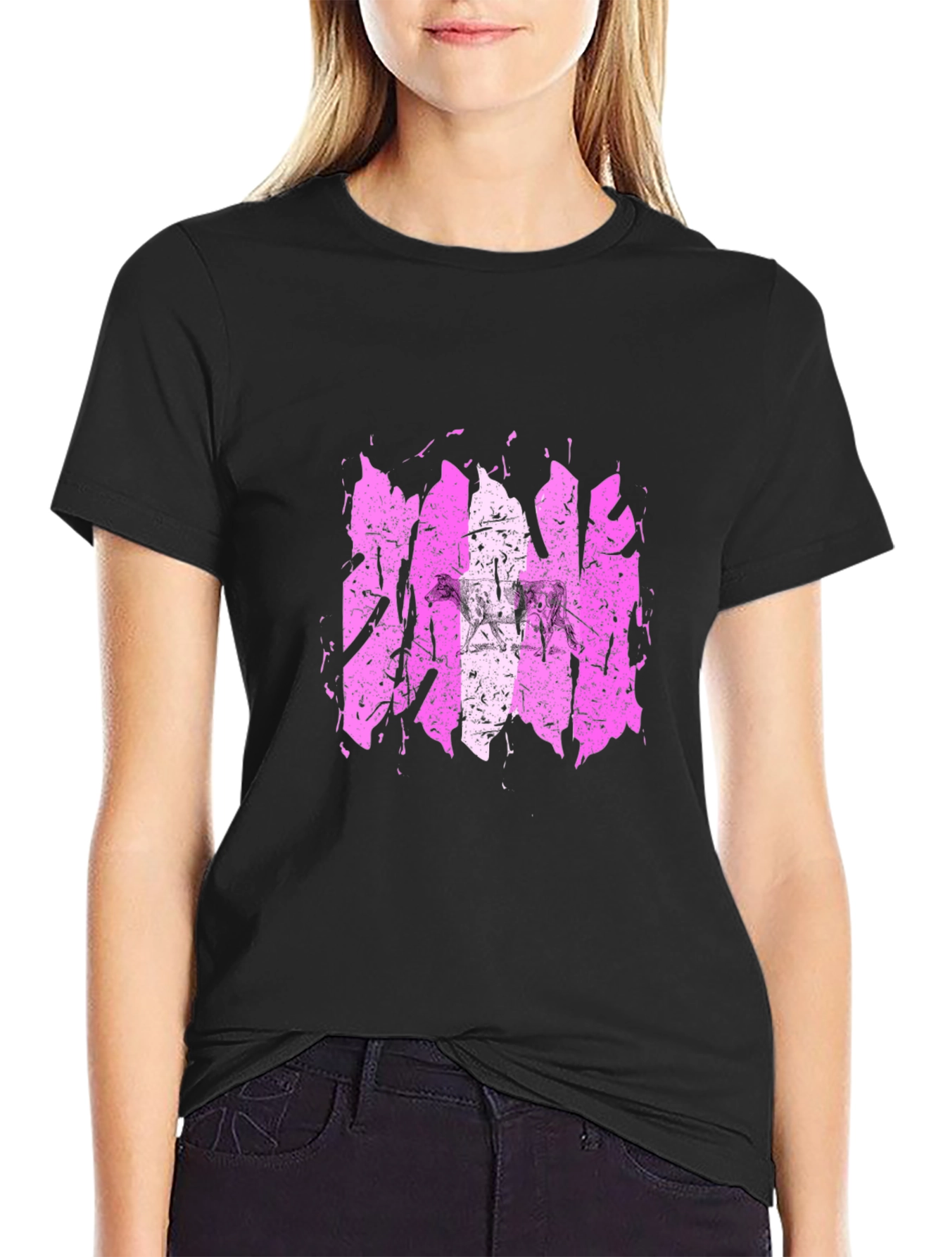 Grunge Pink Graphic Tee