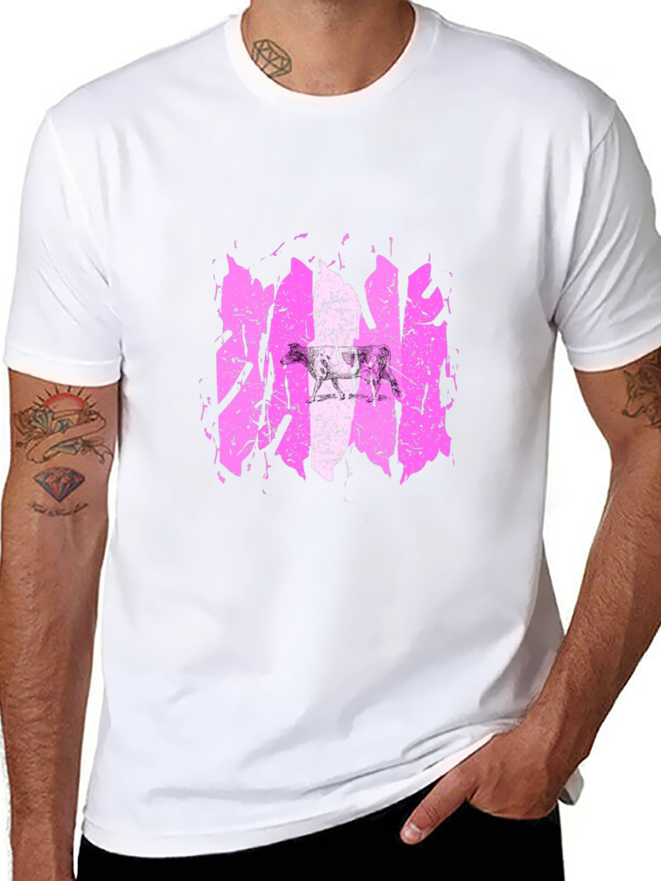 Grunge Pink Graphic Tee