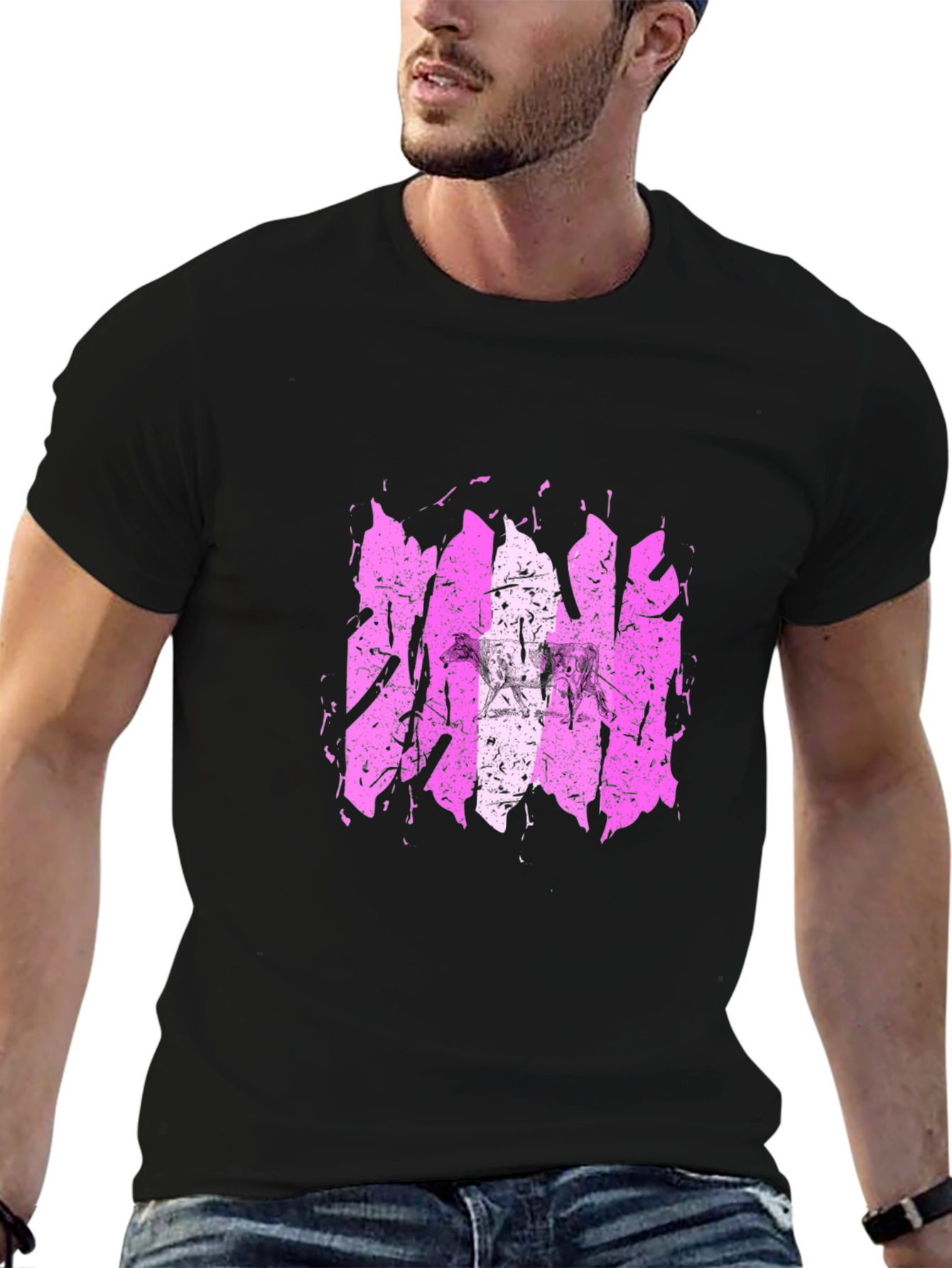 Grunge Pink Graphic Tee
