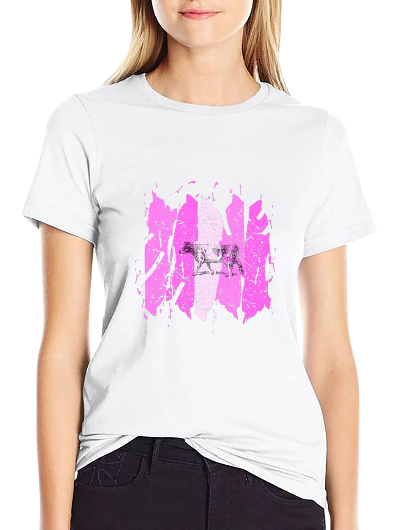 Grunge Pink Graphic Tee