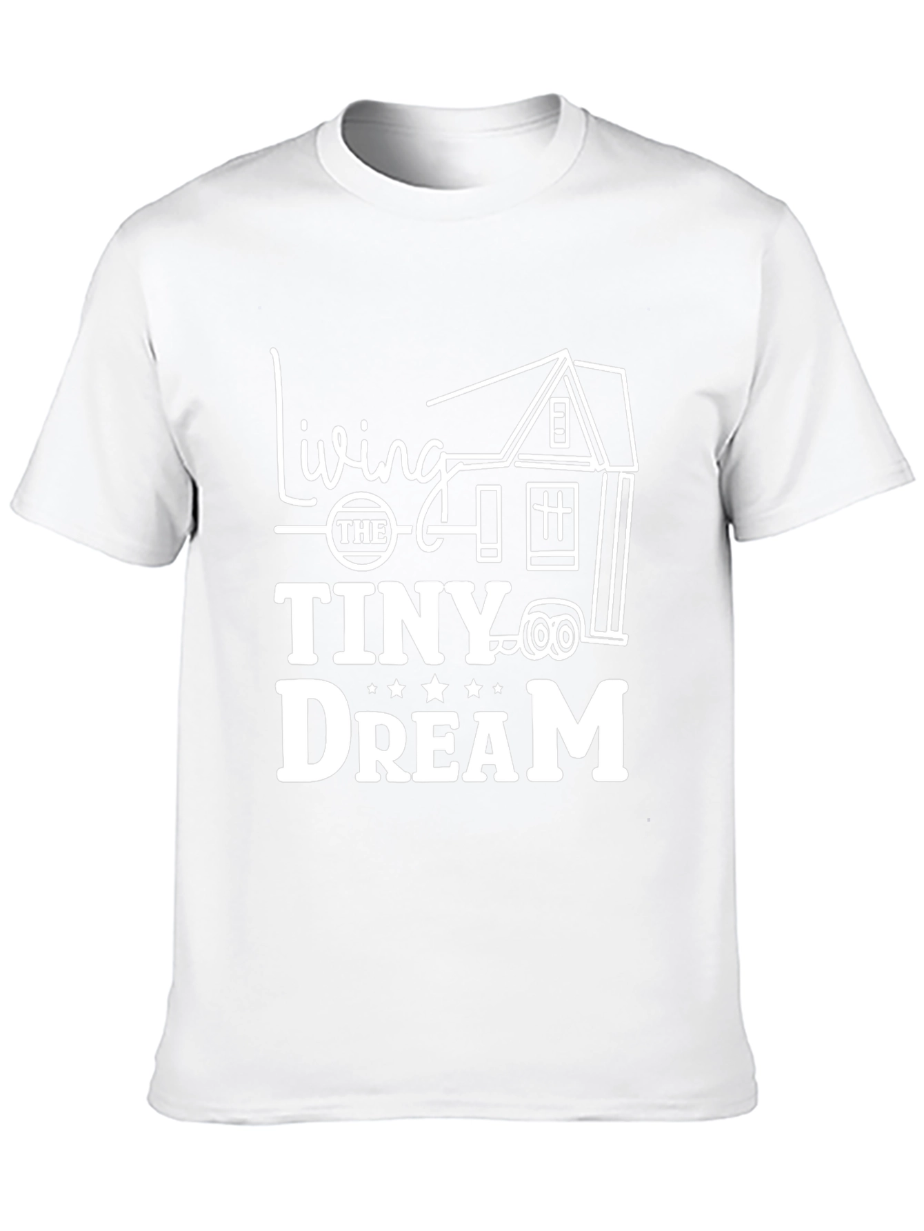Living the Tiny Dream Black Graphic T-Shirt