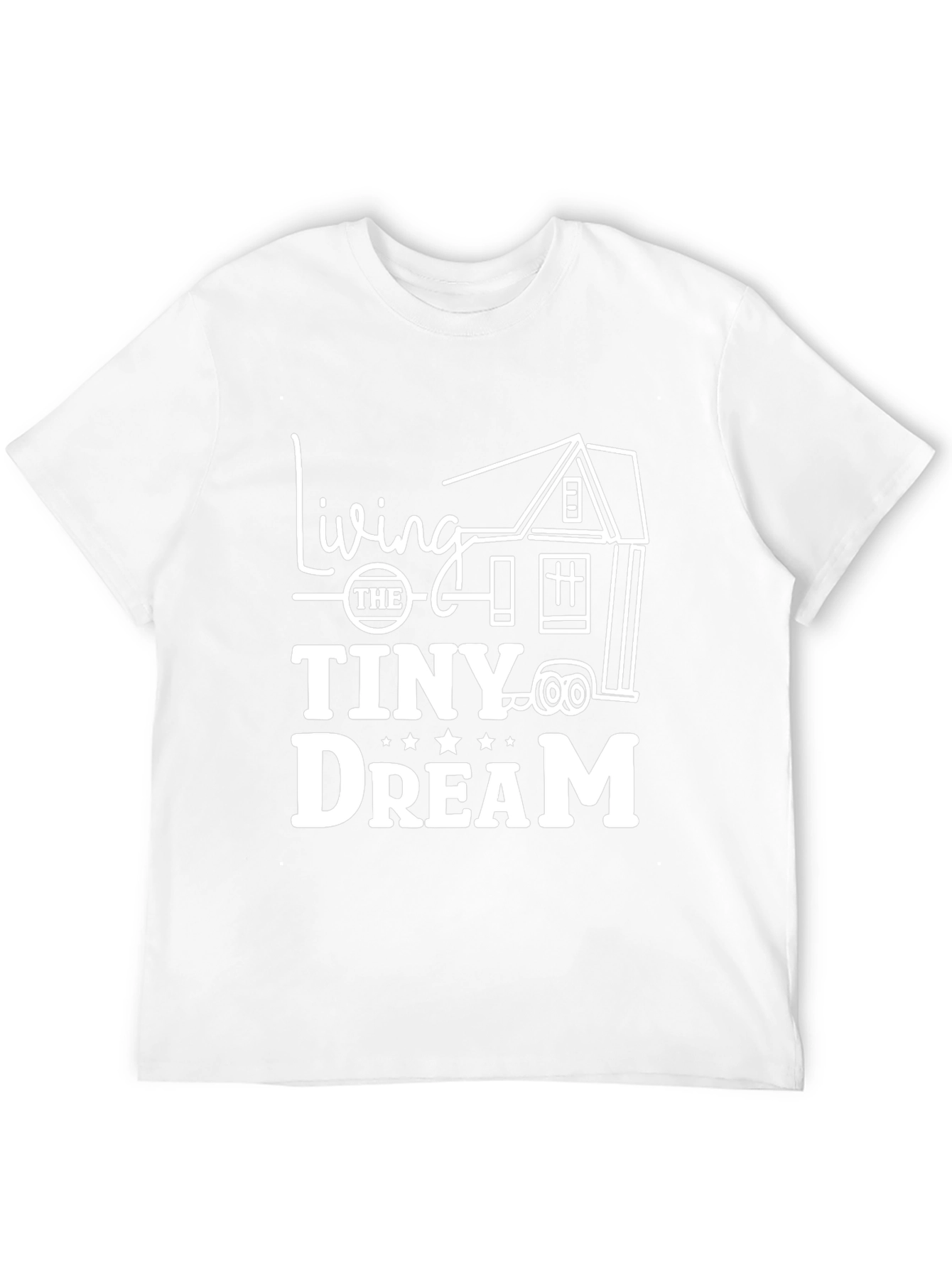Living the Tiny Dream Black Graphic T-Shirt