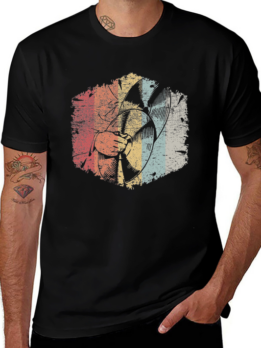 Vintage Drummer Cymbal Black T-Shirt