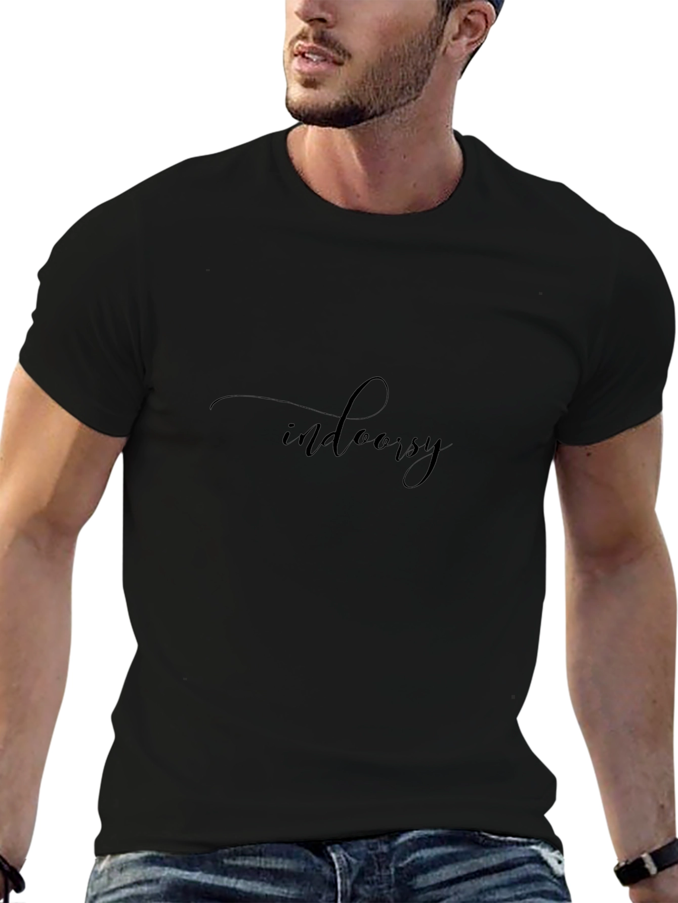 Indoorsy Black T-Shirt