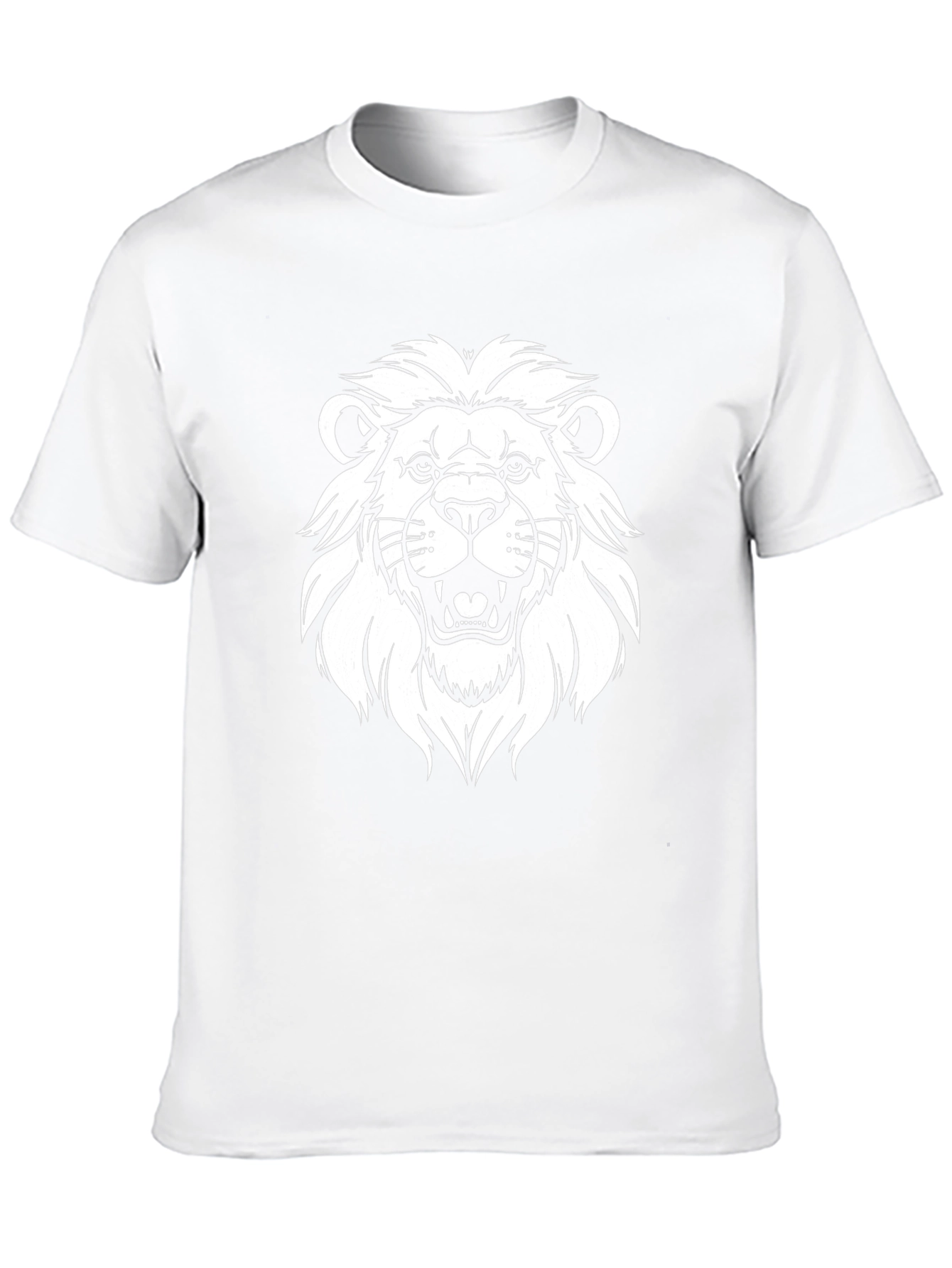 Lion Graphic Tee - Black Cotton T-Shirt