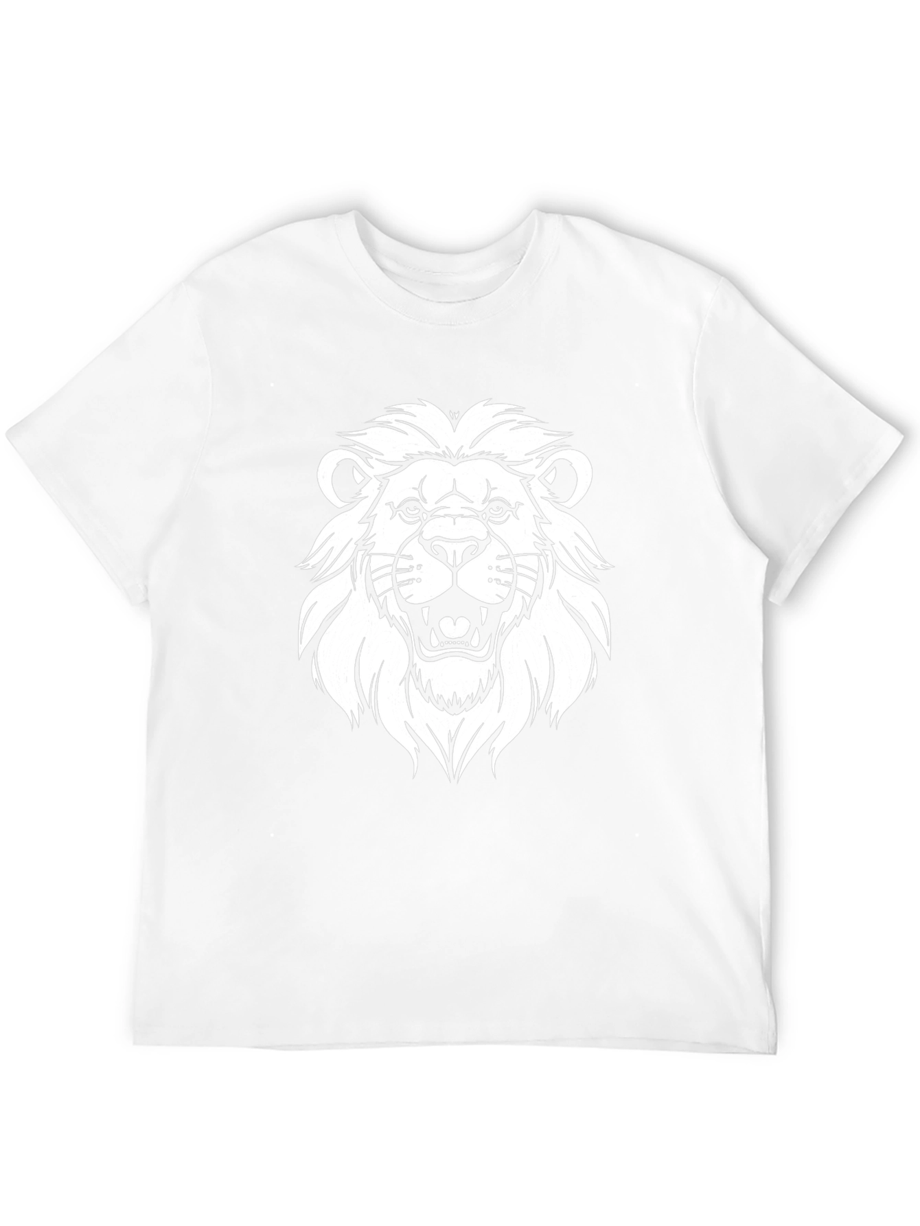 Lion Graphic Tee - Black Cotton T-Shirt