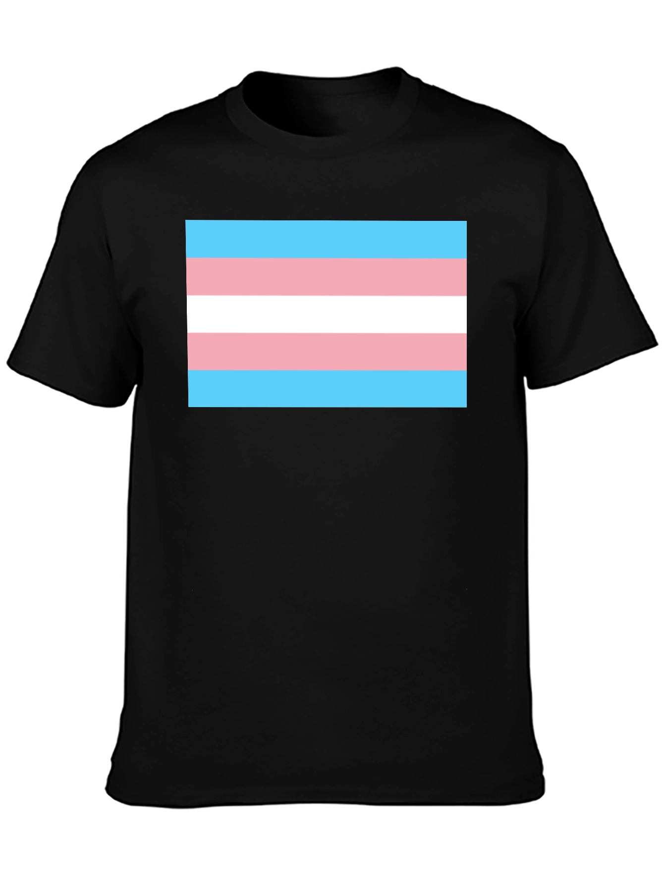 Transgender Pride Flag T-Shirt - Black Unisex Tee