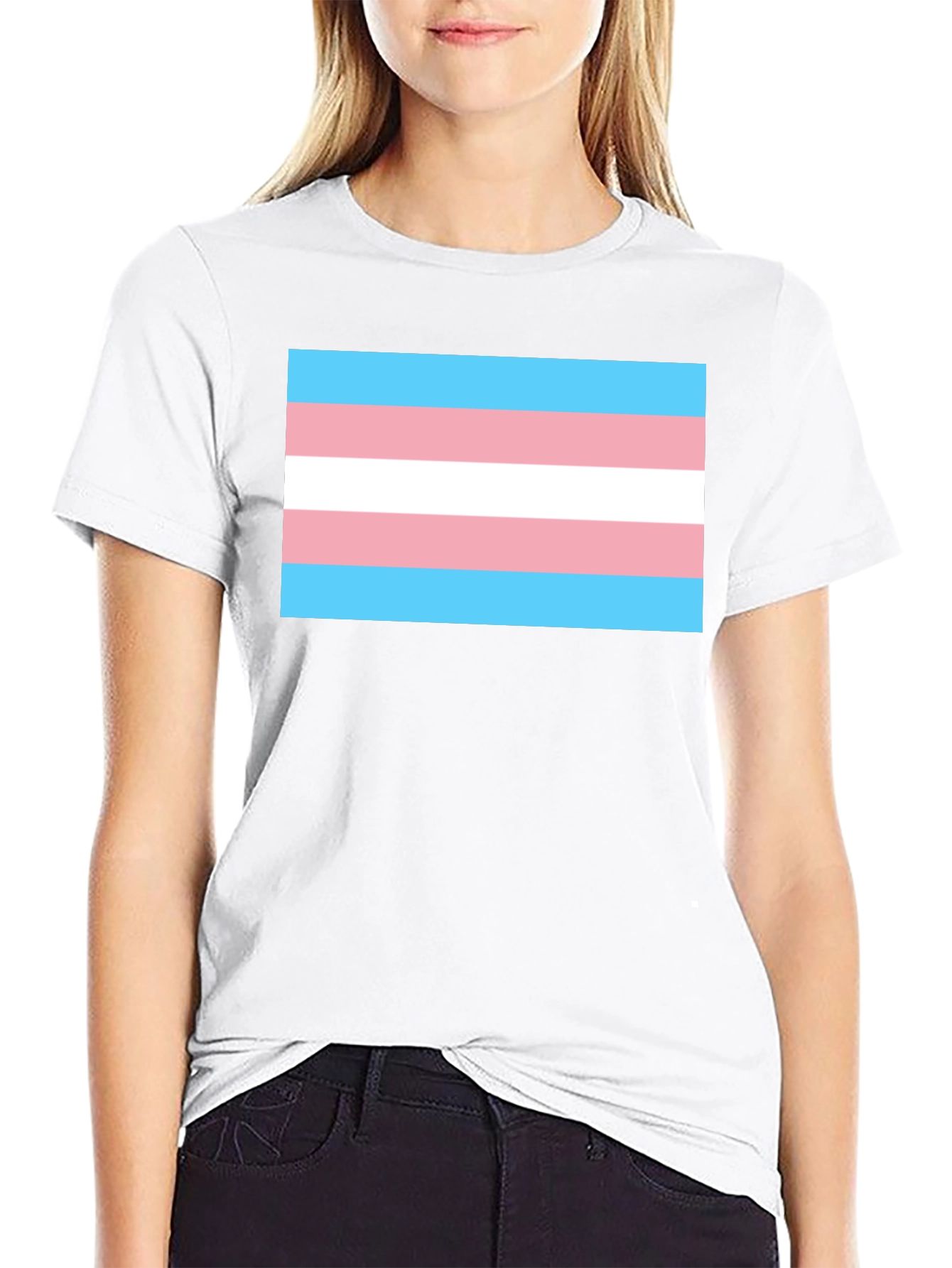 Transgender Pride Flag T-Shirt - Black Unisex Tee