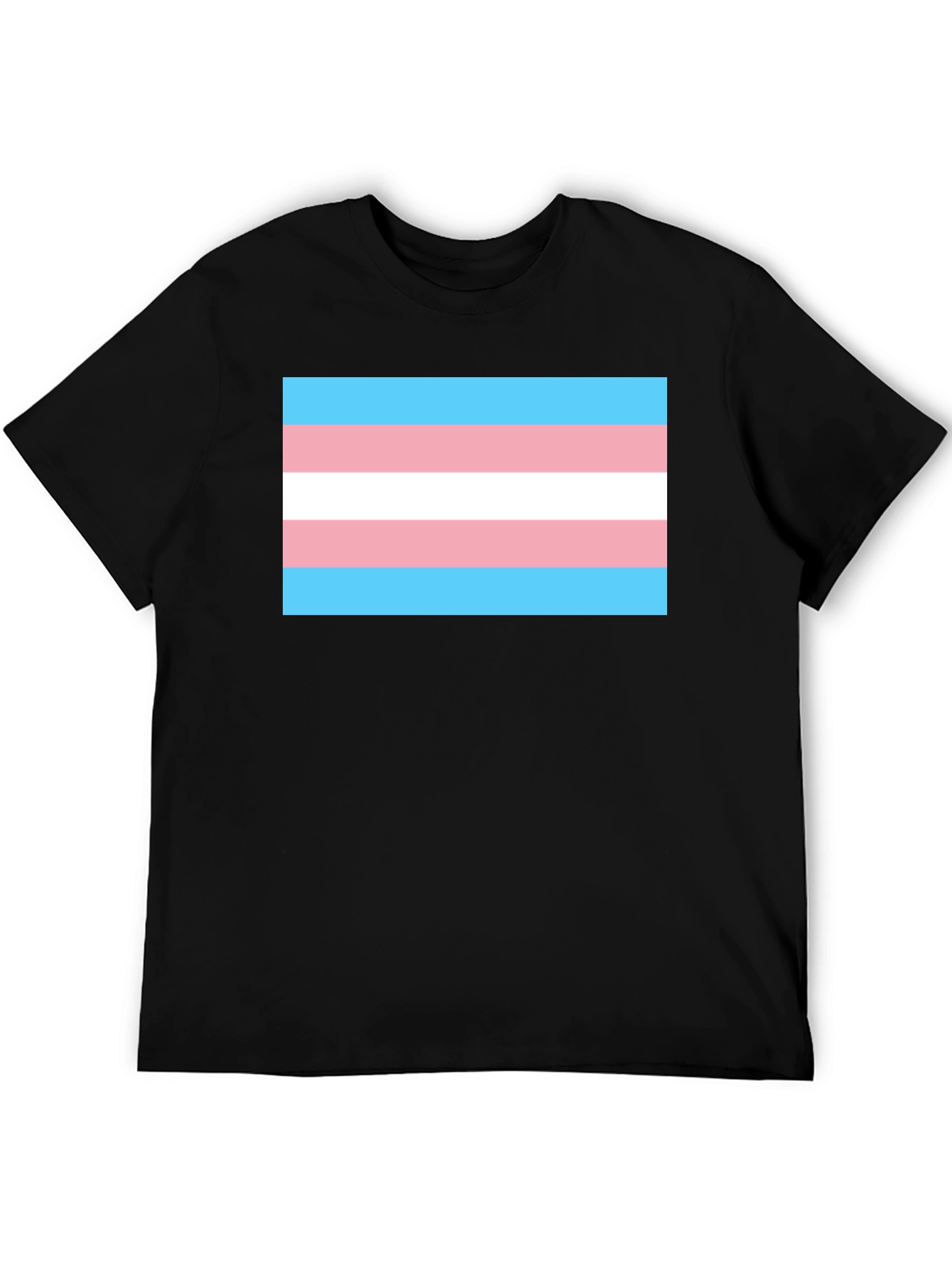 Transgender Pride Flag T-Shirt - Black Unisex Tee