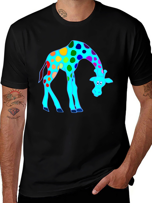 Funky Giraffe Black T-Shirt