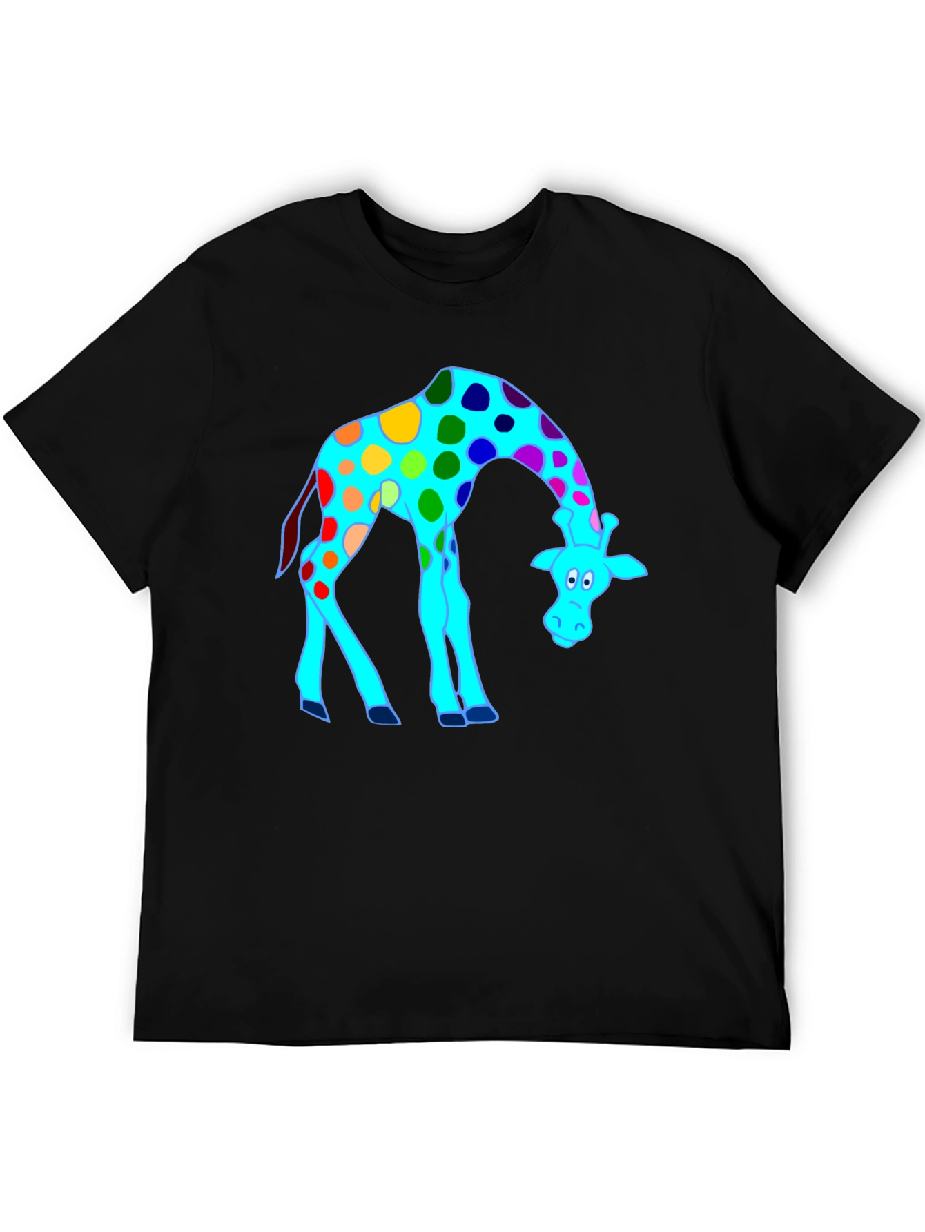 Funky Giraffe Black T-Shirt