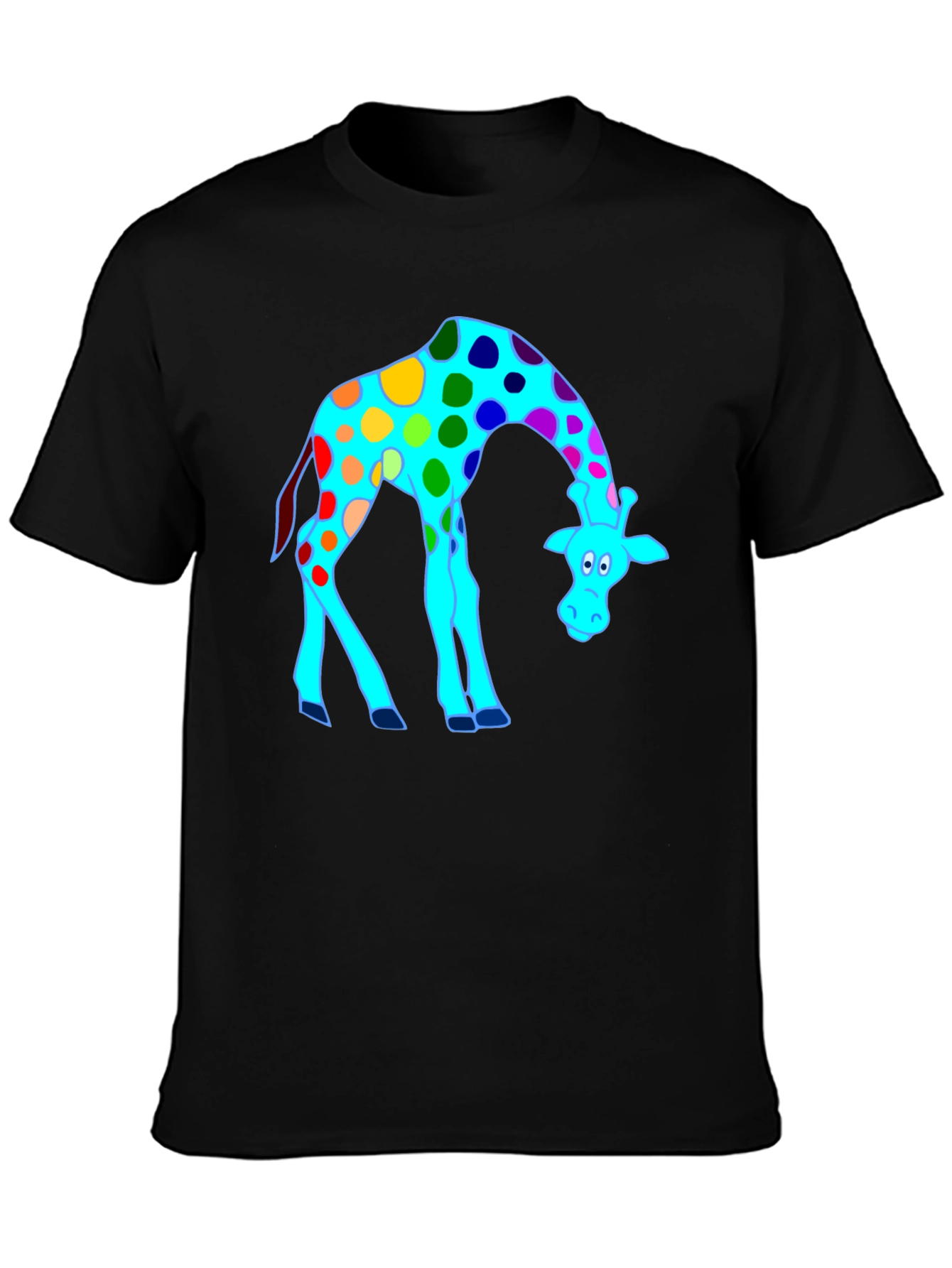 Funky Giraffe Black T-Shirt