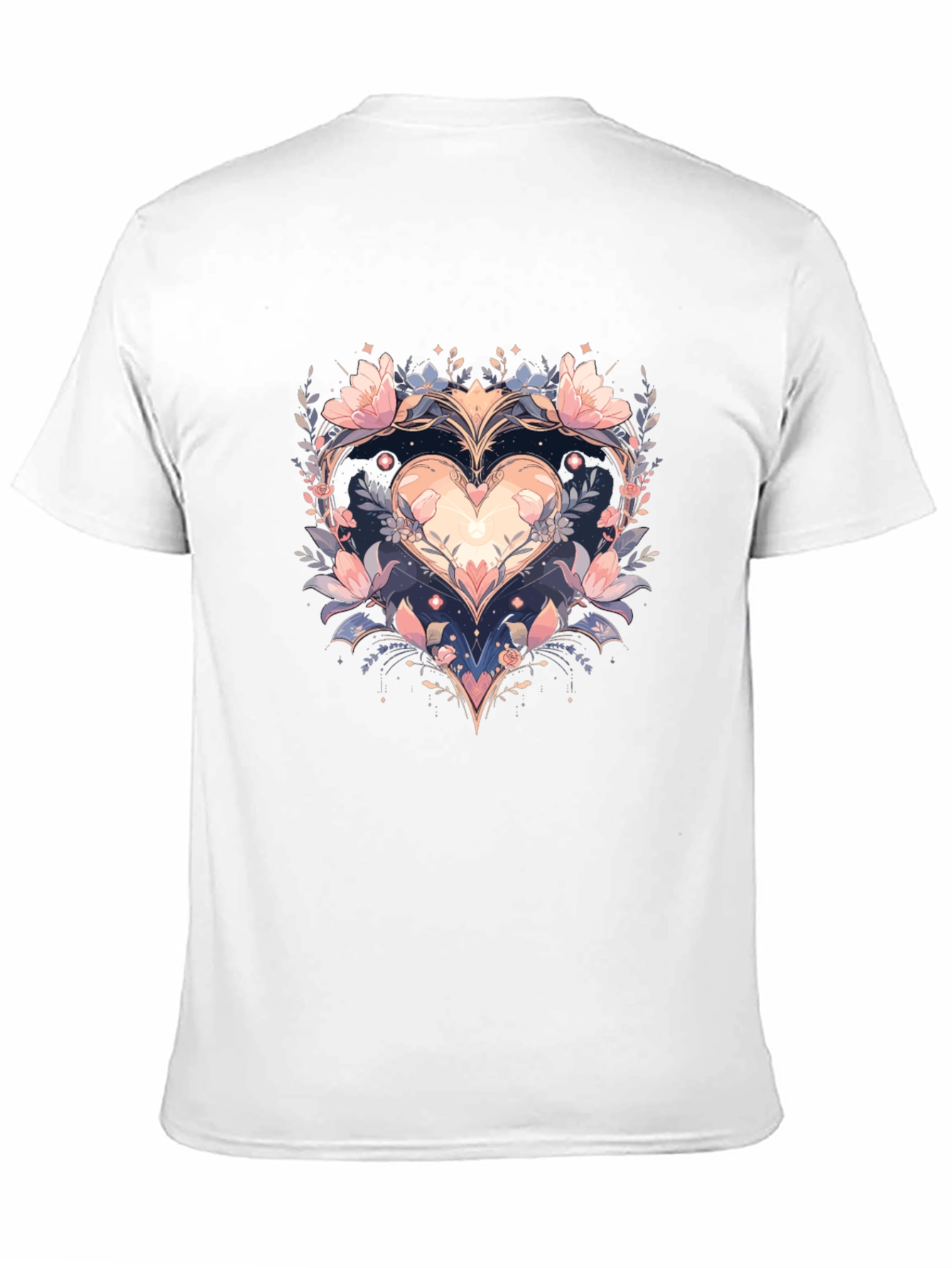 Floral Heart Graphic Tee - Stylish Comfort