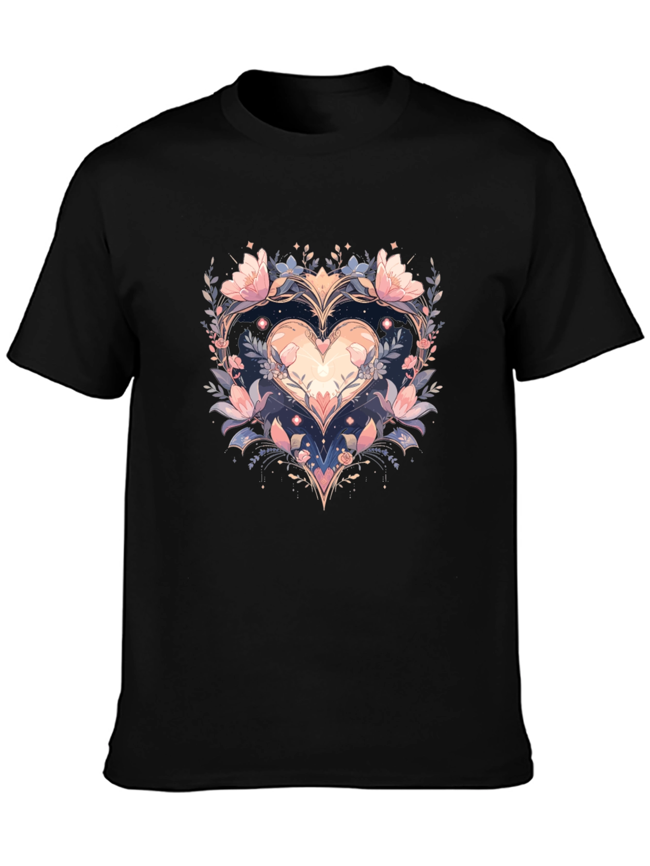 Floral Heart Graphic Tee - Stylish Comfort