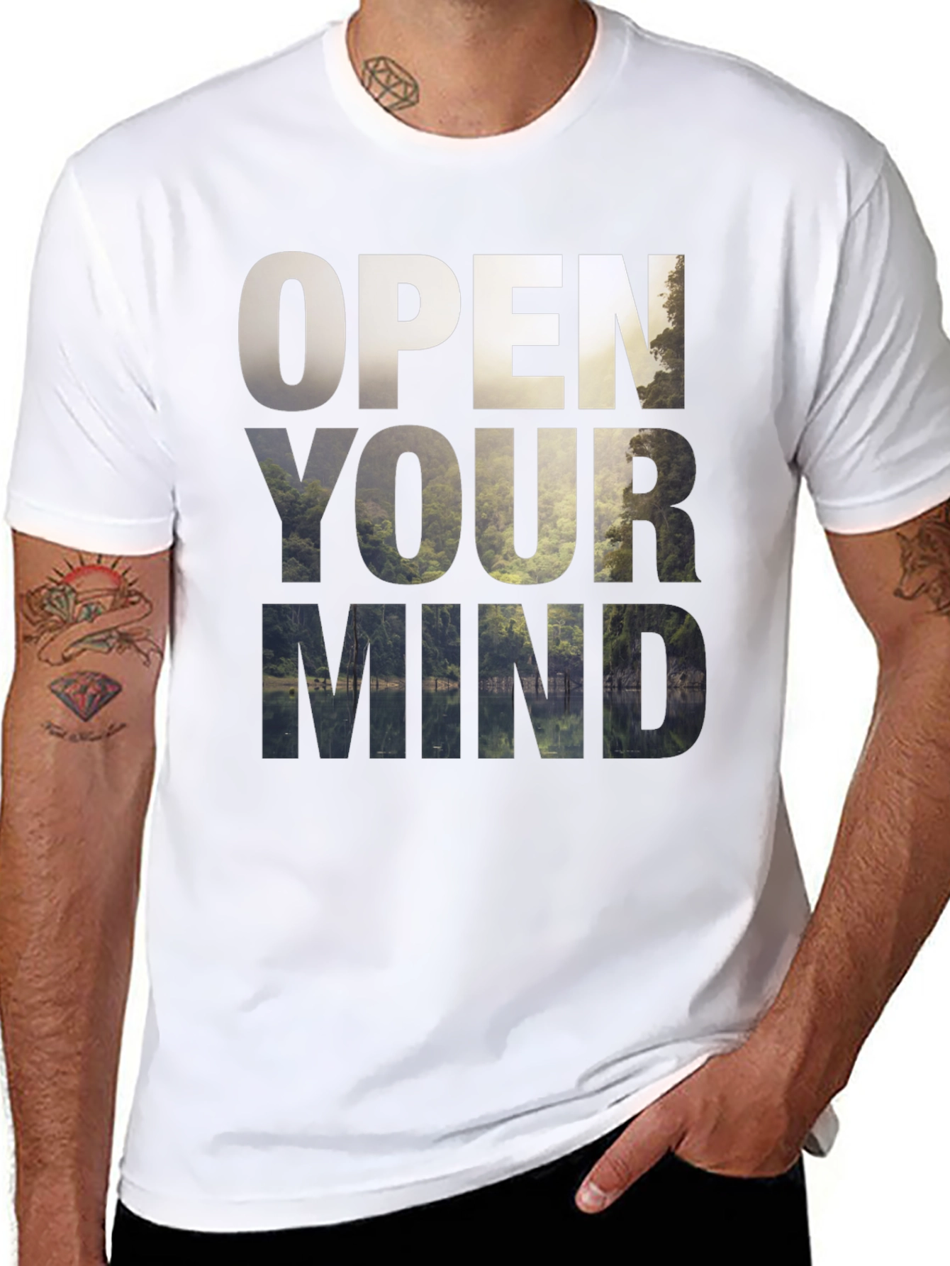 Open Your Mind Graphic Tee - Nature Inspired Design