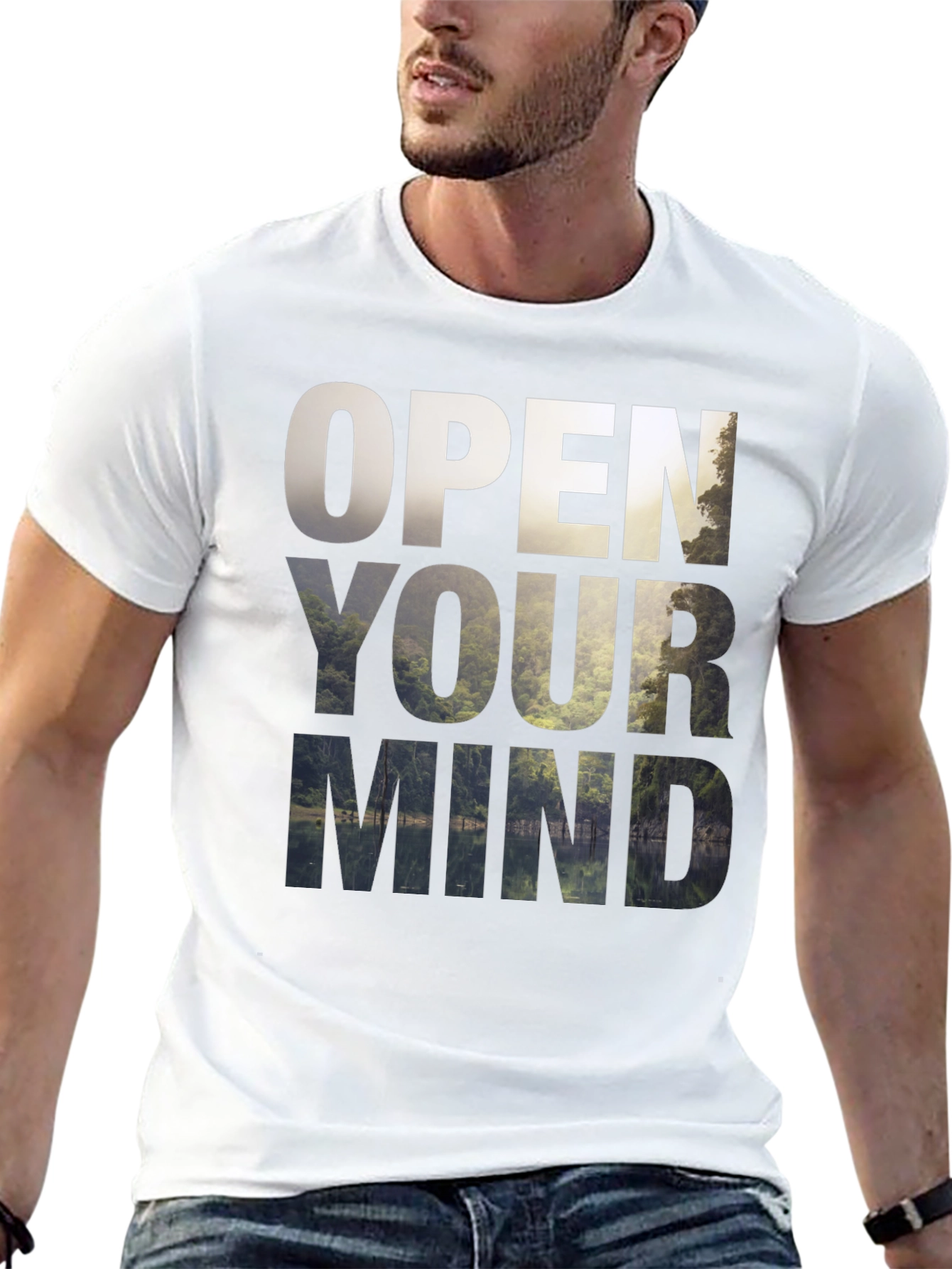 Open Your Mind Graphic Tee - Nature Inspired Design