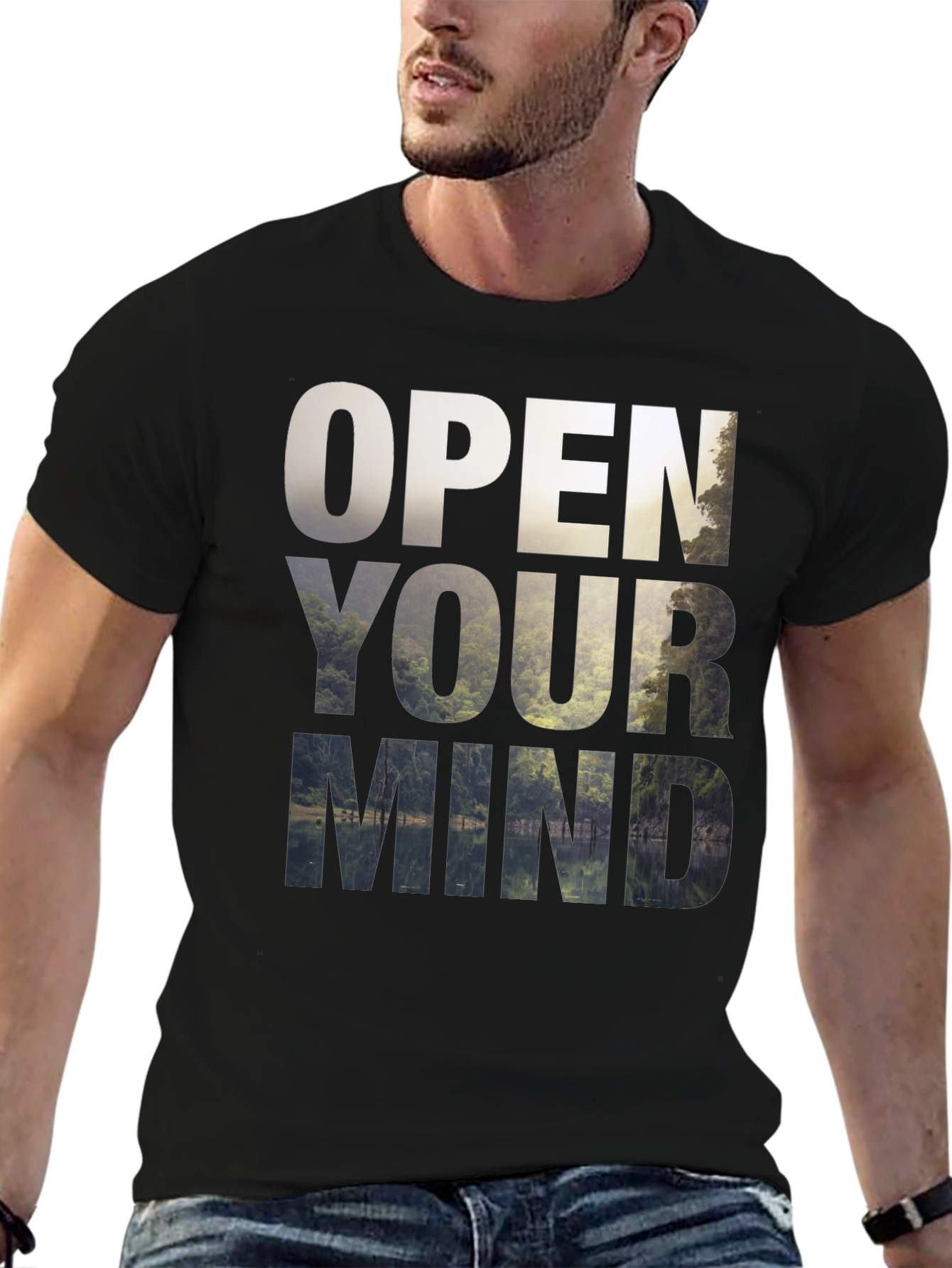 Open Your Mind Graphic Tee - Nature Inspired Design