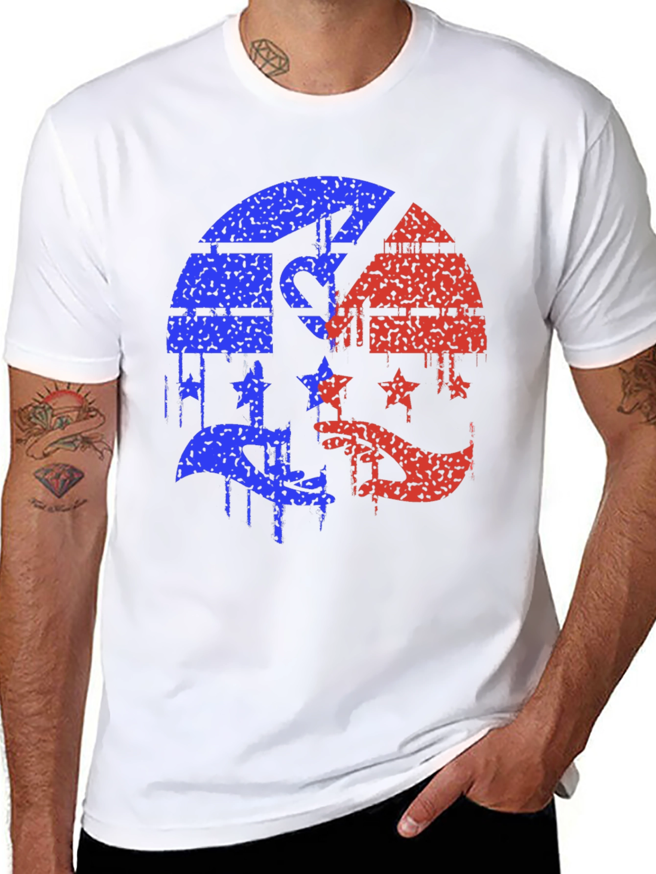 Patriotic Distressed Graphic T-Shirt