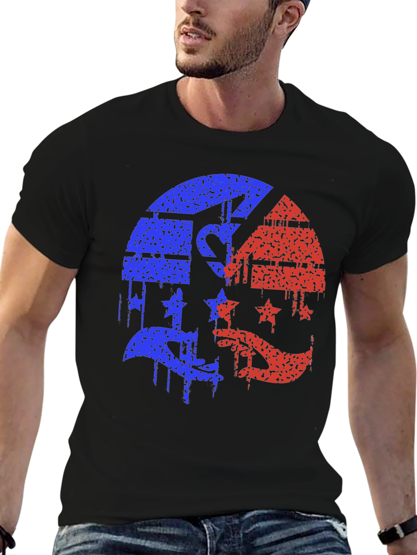 Patriotic Distressed Graphic T-Shirt