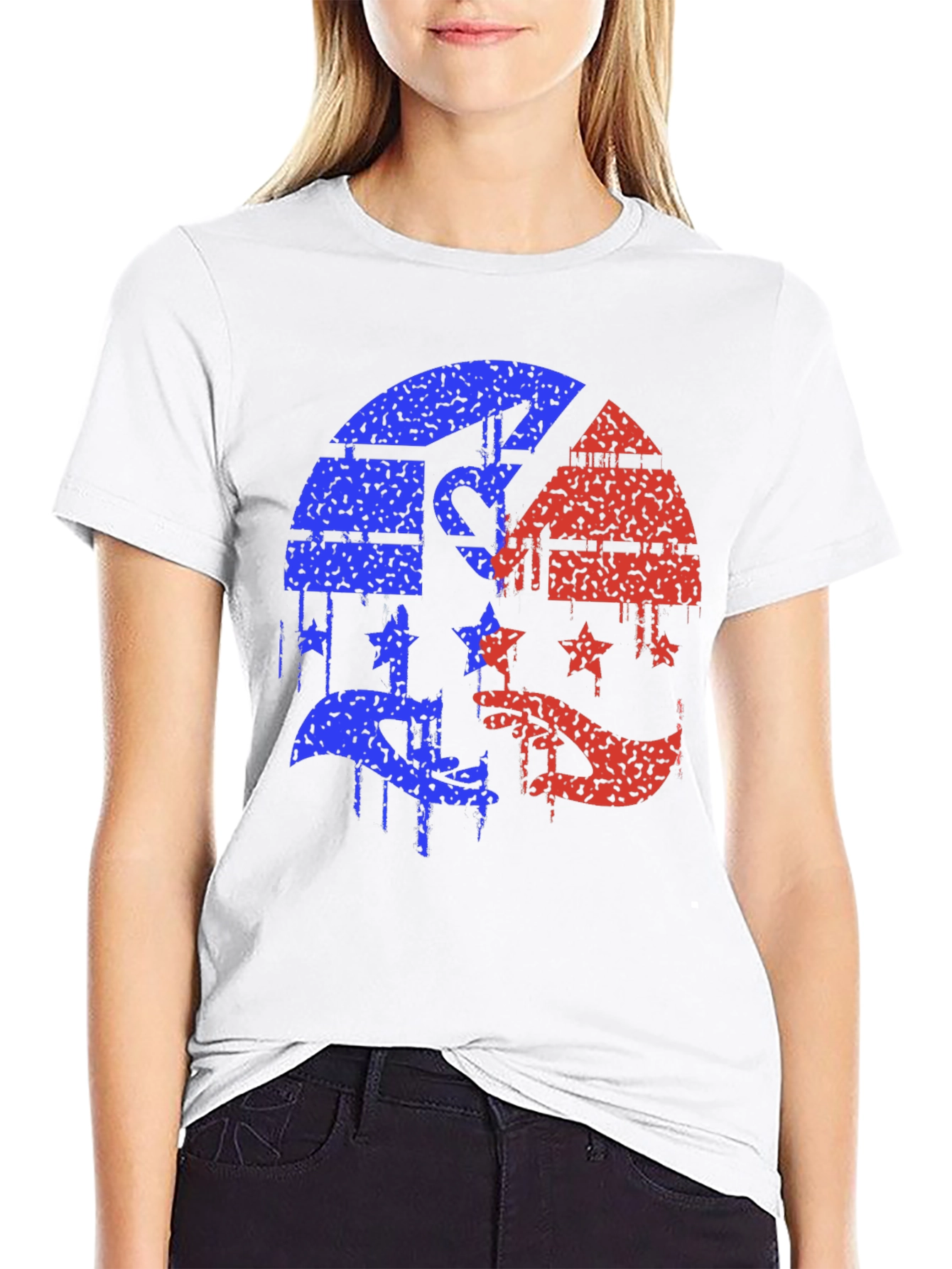 Patriotic Distressed Graphic T-Shirt