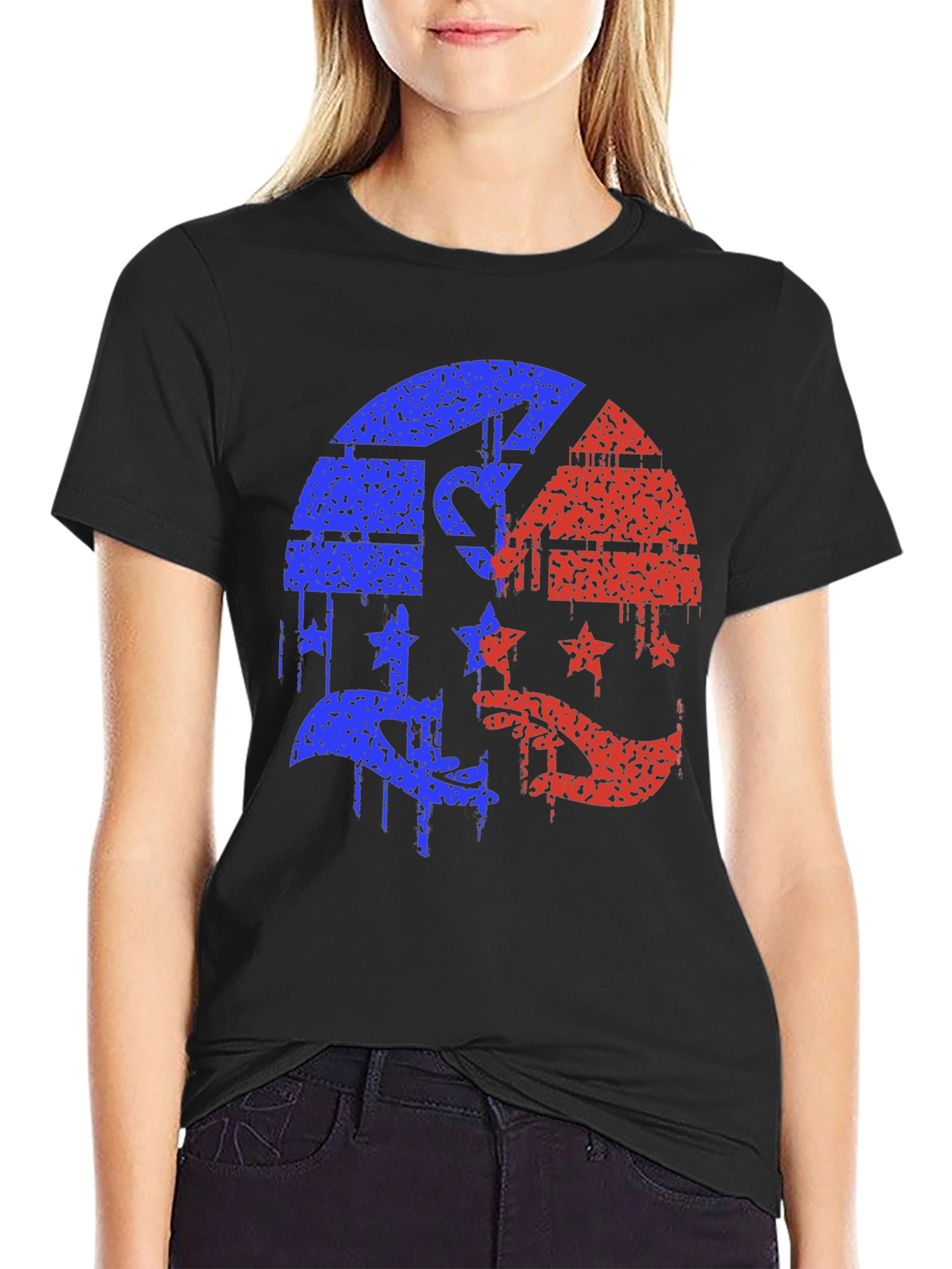 Patriotic Distressed Graphic T-Shirt