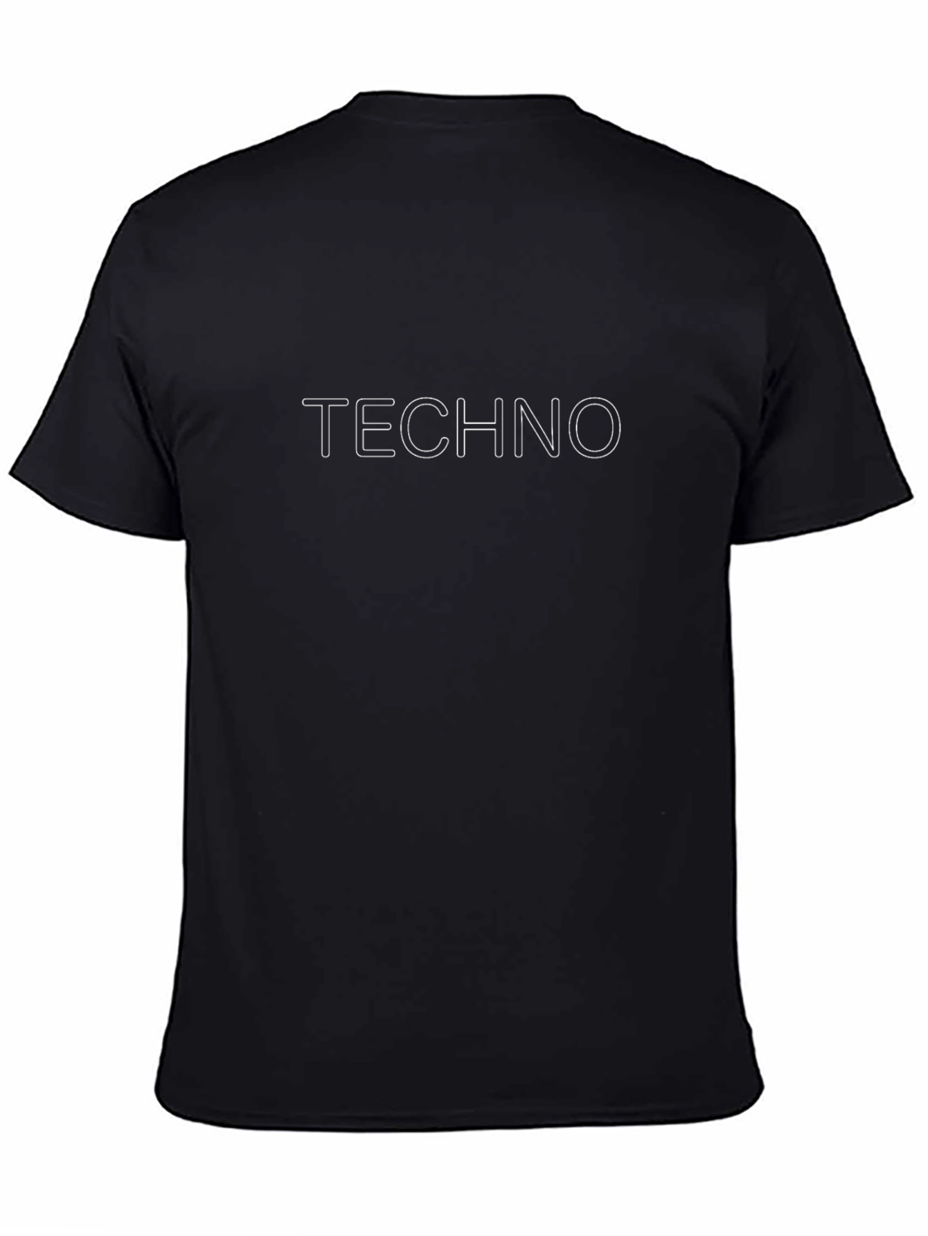 Techno Print Black T-Shirt