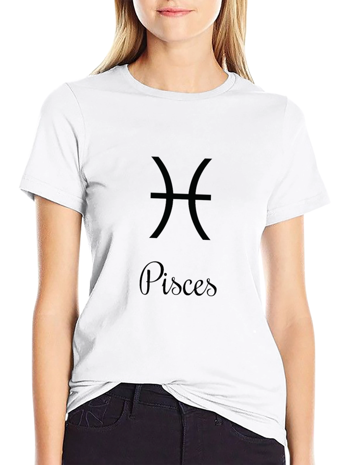 Pisces Zodiac Sign Black T-Shirt