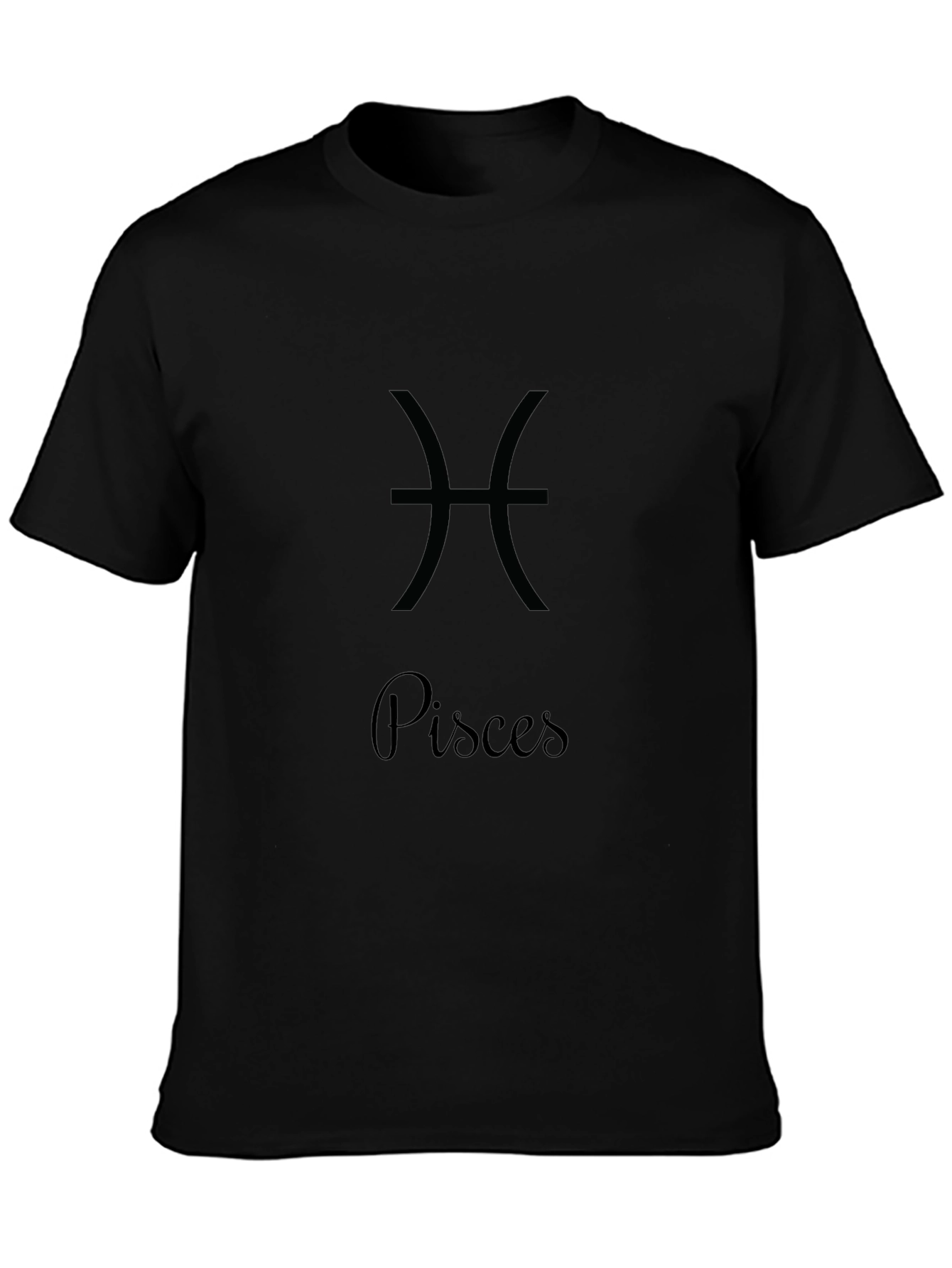 Pisces Zodiac Sign Black T-Shirt