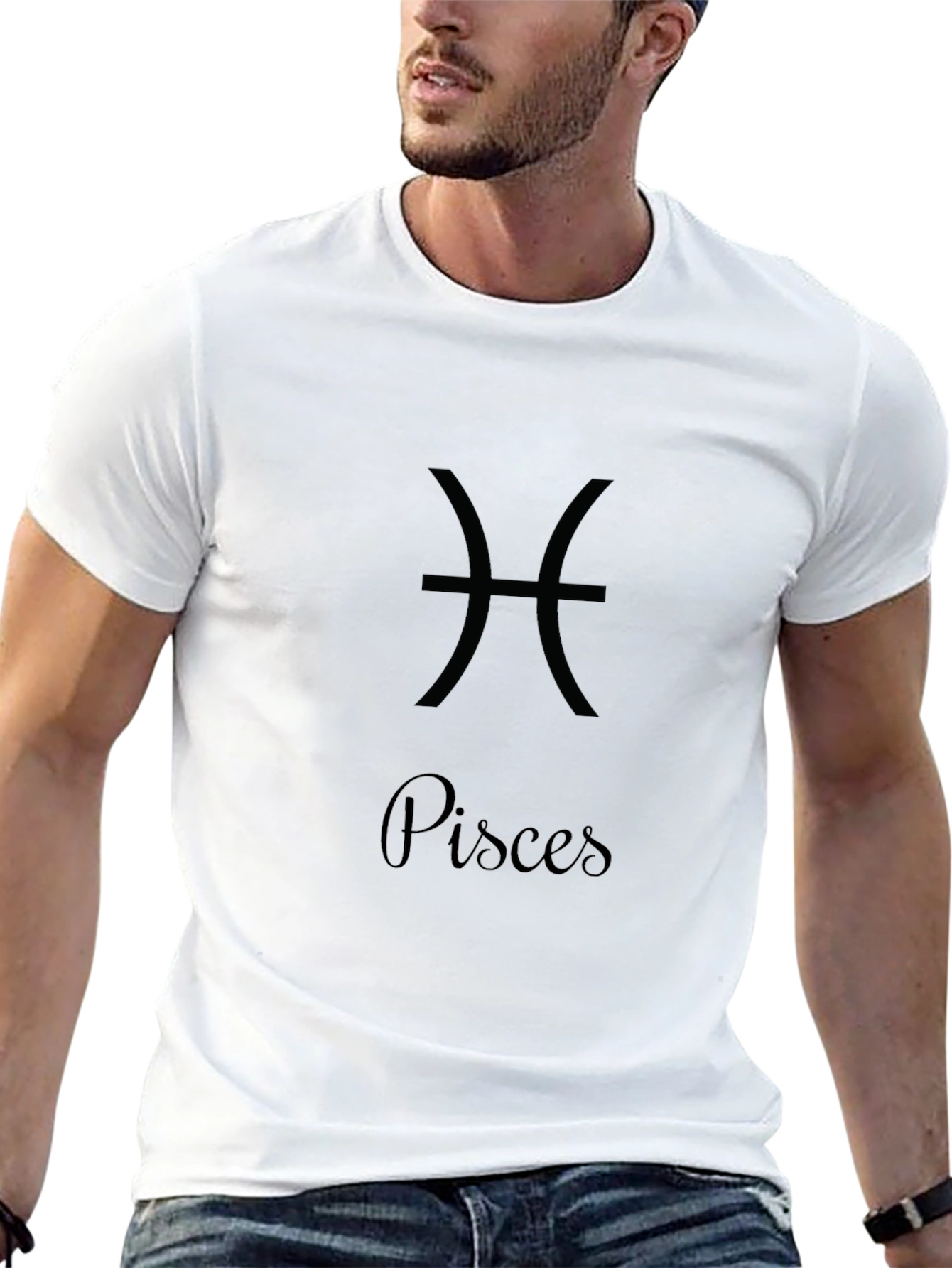Pisces Zodiac Sign Black T-Shirt