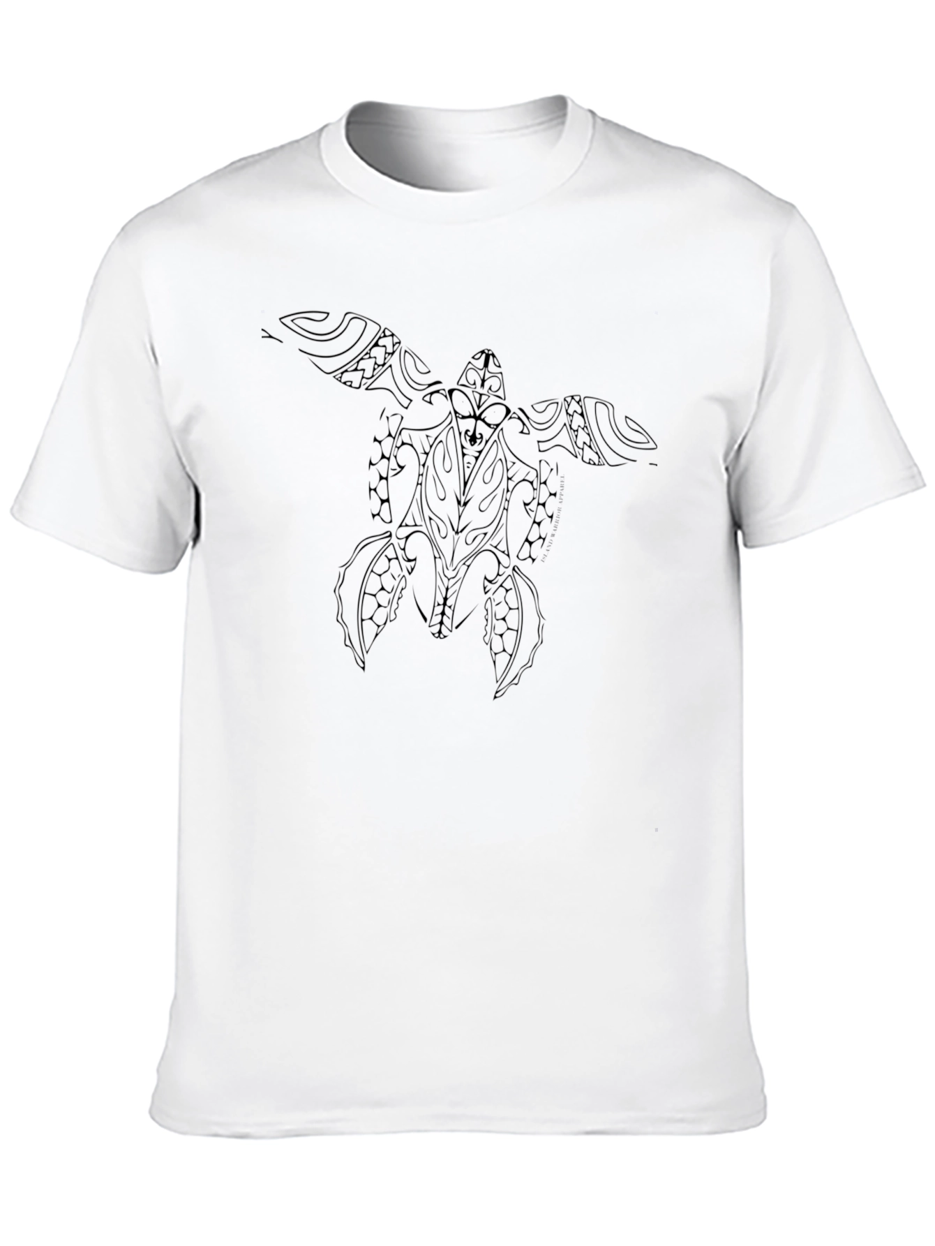 Tribal Turtle Graphic Tee - Classic Black