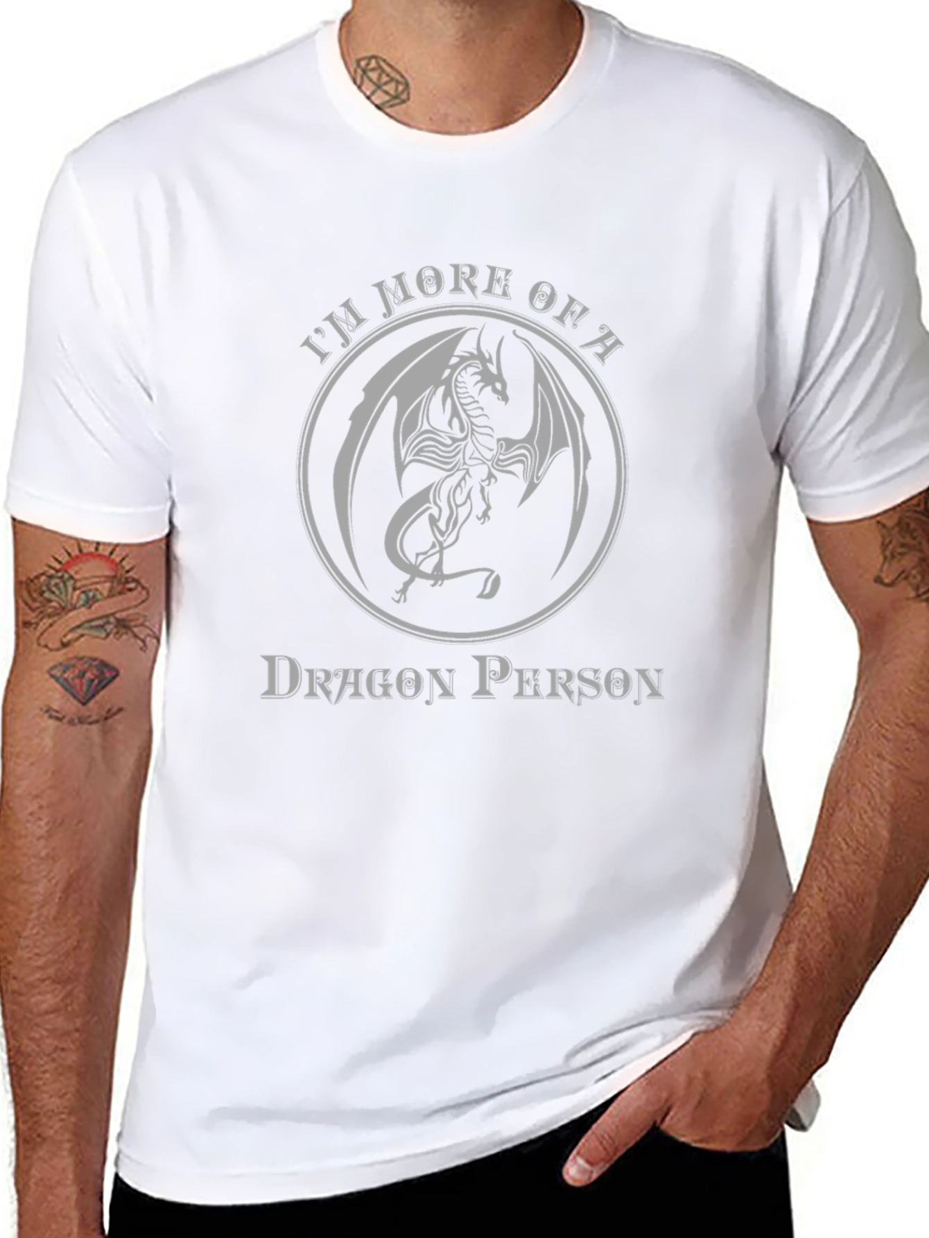 Dragon Person Graphic T-Shirt - Black