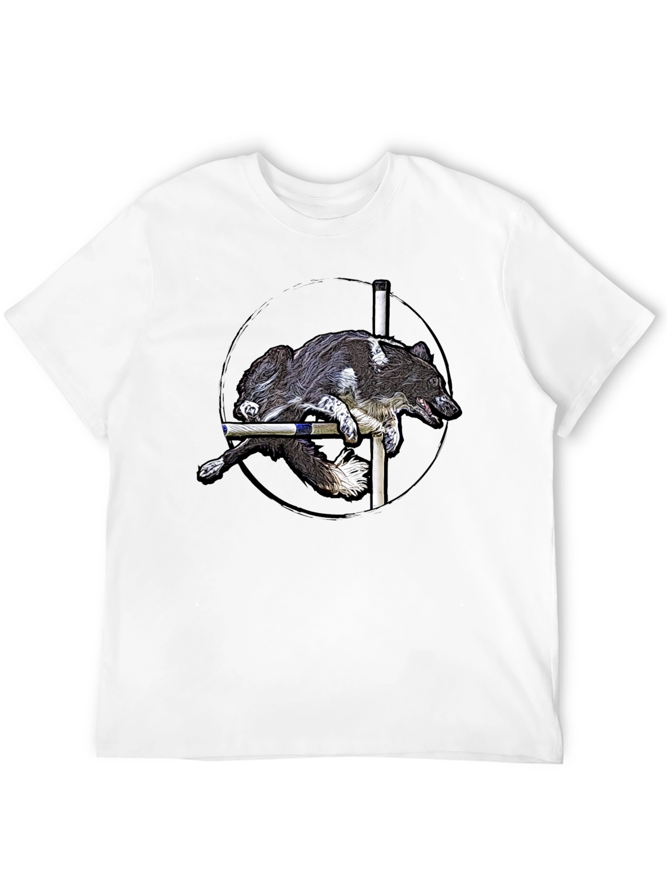 Dog Agility T-Shirt - Jumping Dog Graphic Tee