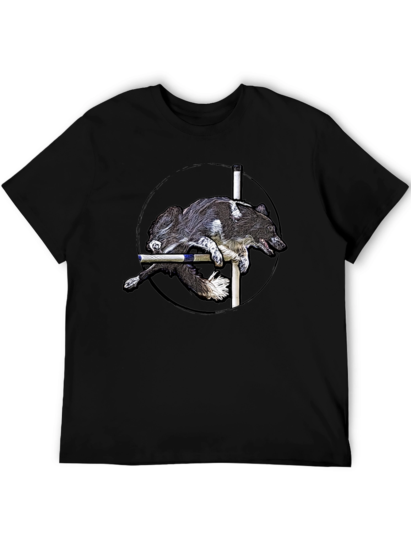 Dog Agility T-Shirt - Jumping Dog Graphic Tee