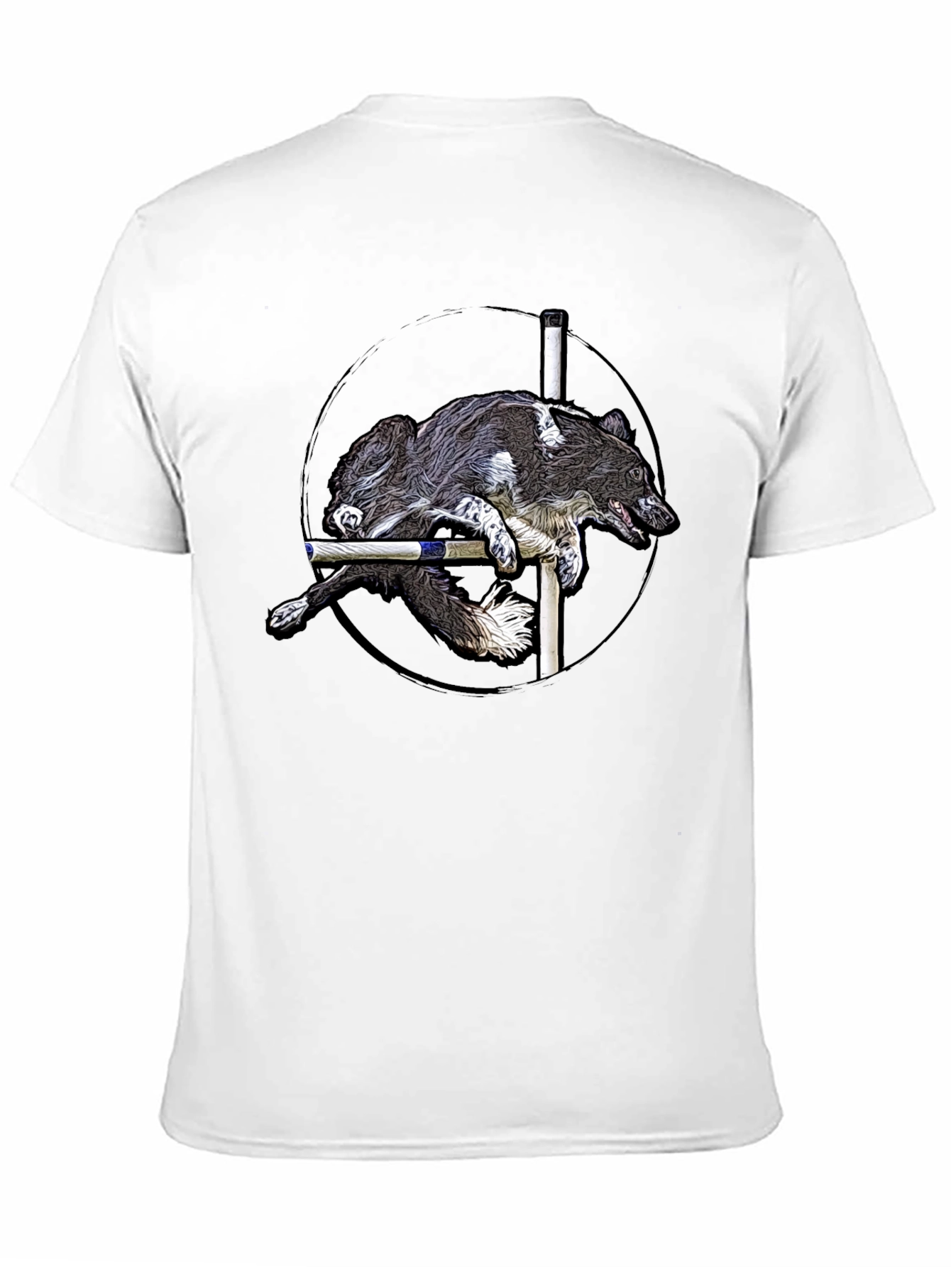 Dog Agility T-Shirt - Jumping Dog Graphic Tee