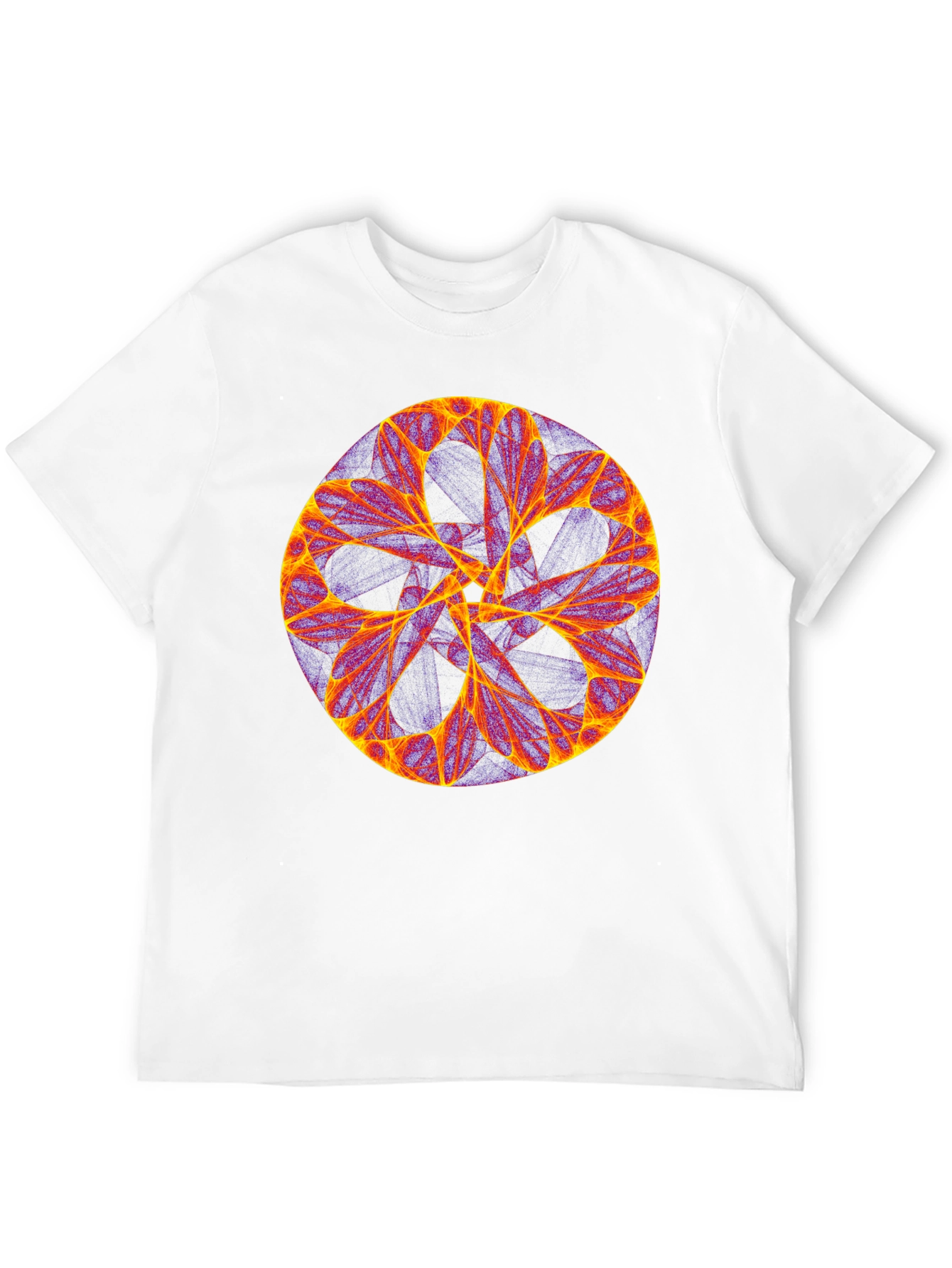 Abstract Geometric Print Black T-Shirt