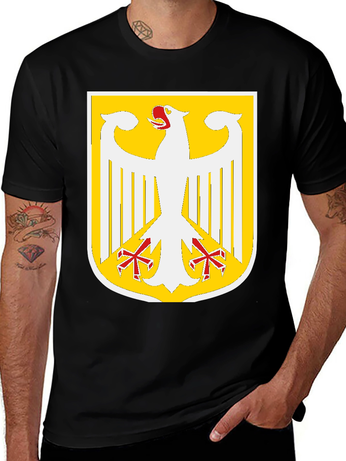 German Eagle Crest Graphic T-Shirt