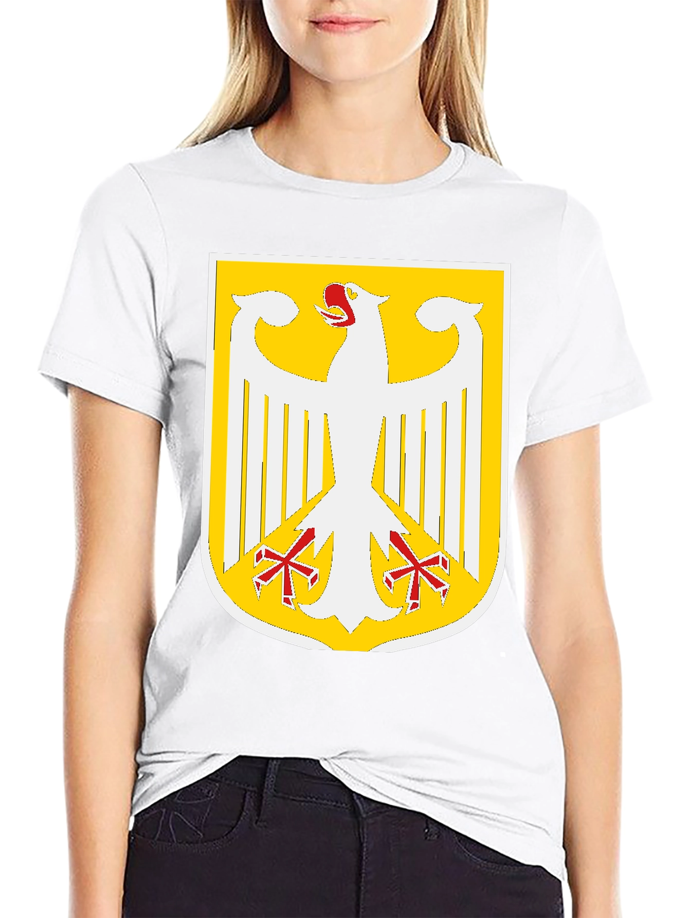 German Eagle Crest Graphic T-Shirt