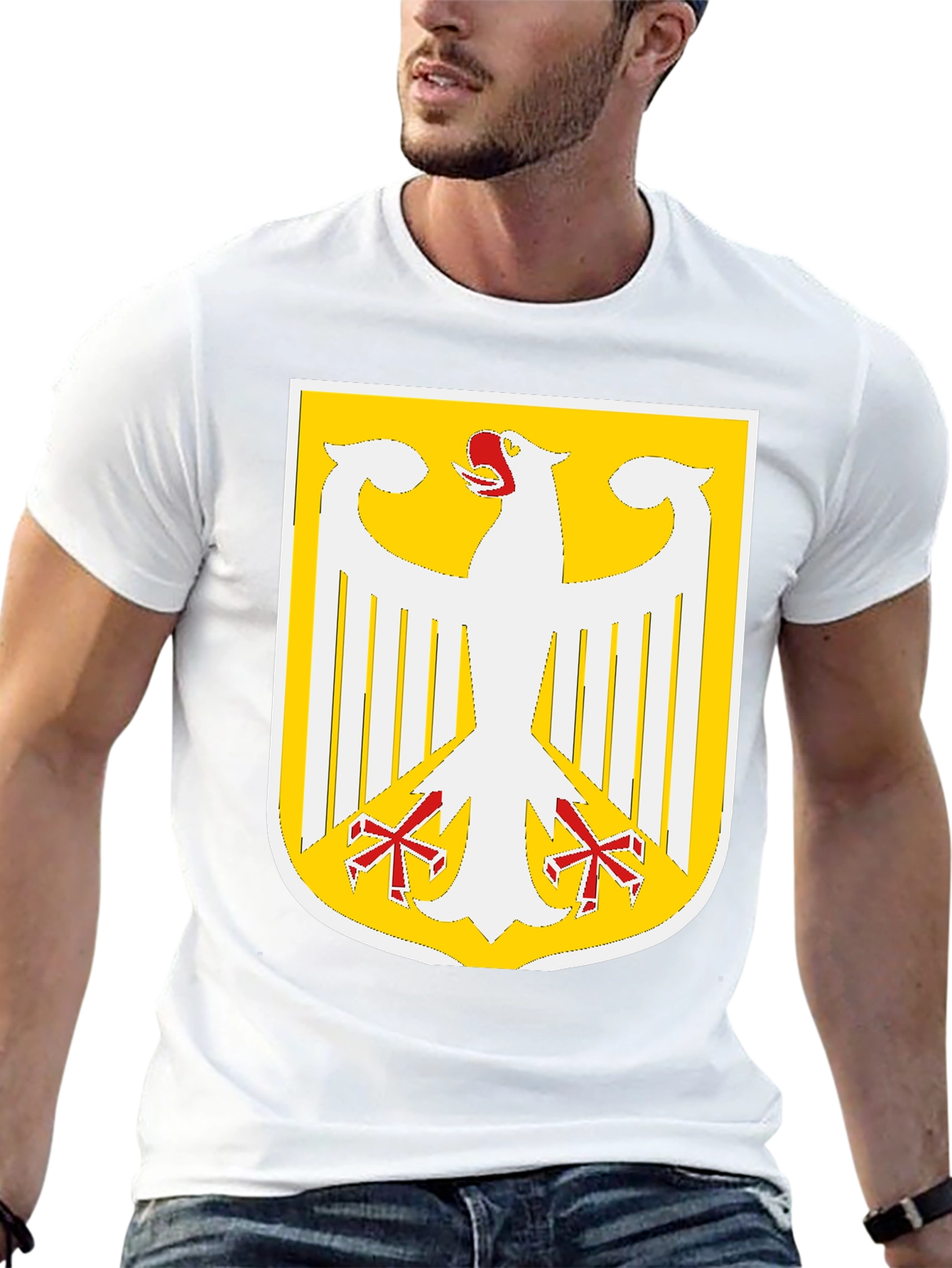 German Eagle Crest Graphic T-Shirt