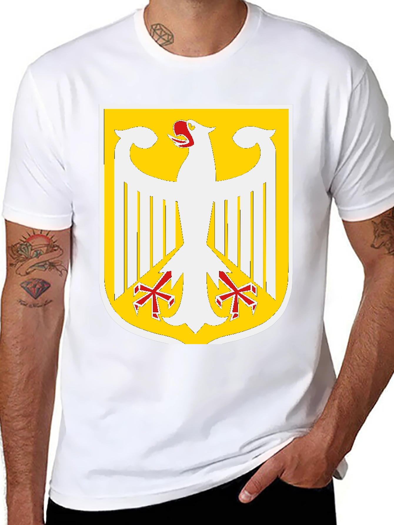 German Eagle Crest Graphic T-Shirt