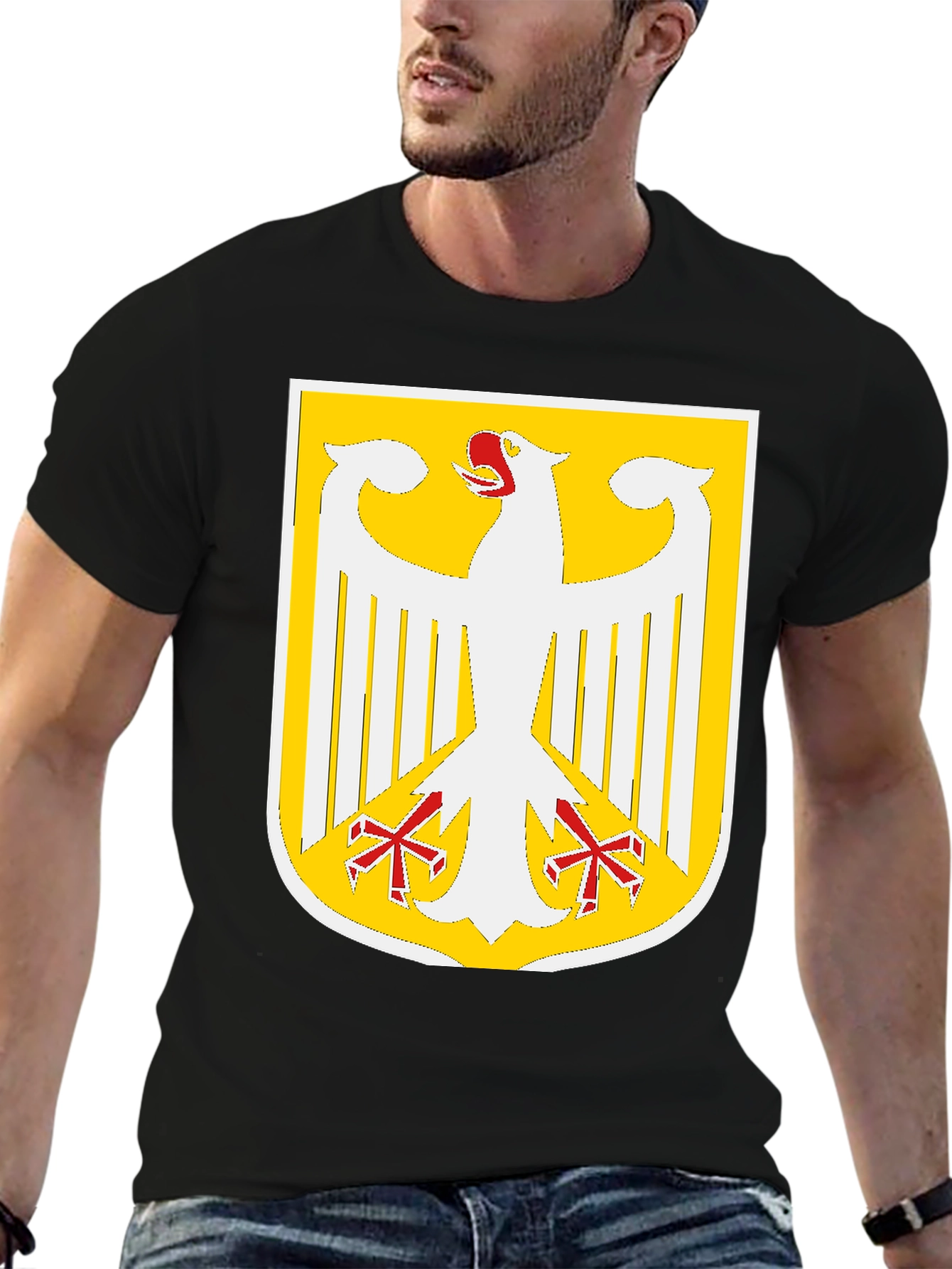 German Eagle Crest Graphic T-Shirt
