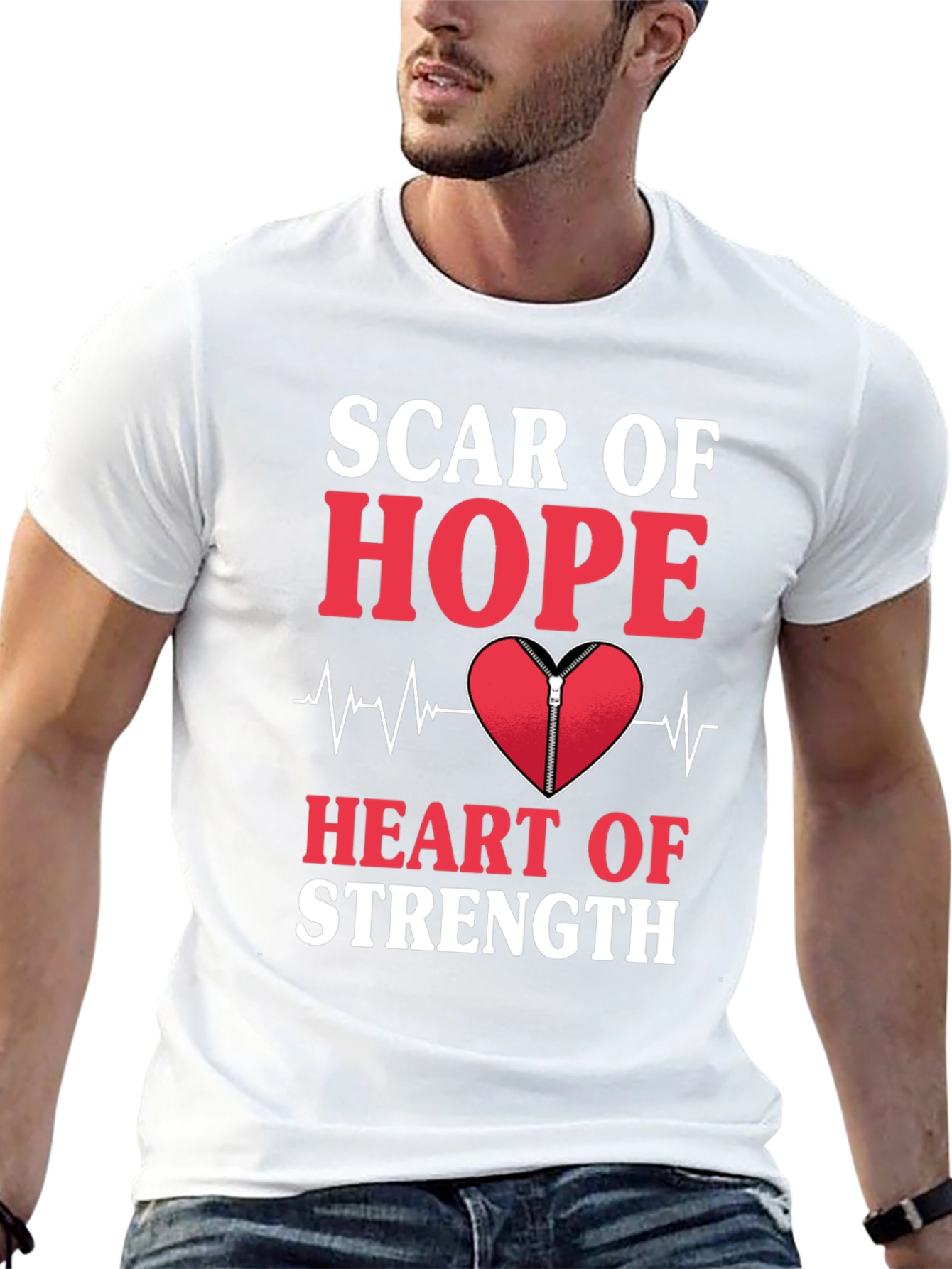 Scar of Hope Heart of Strength Graphic Tee