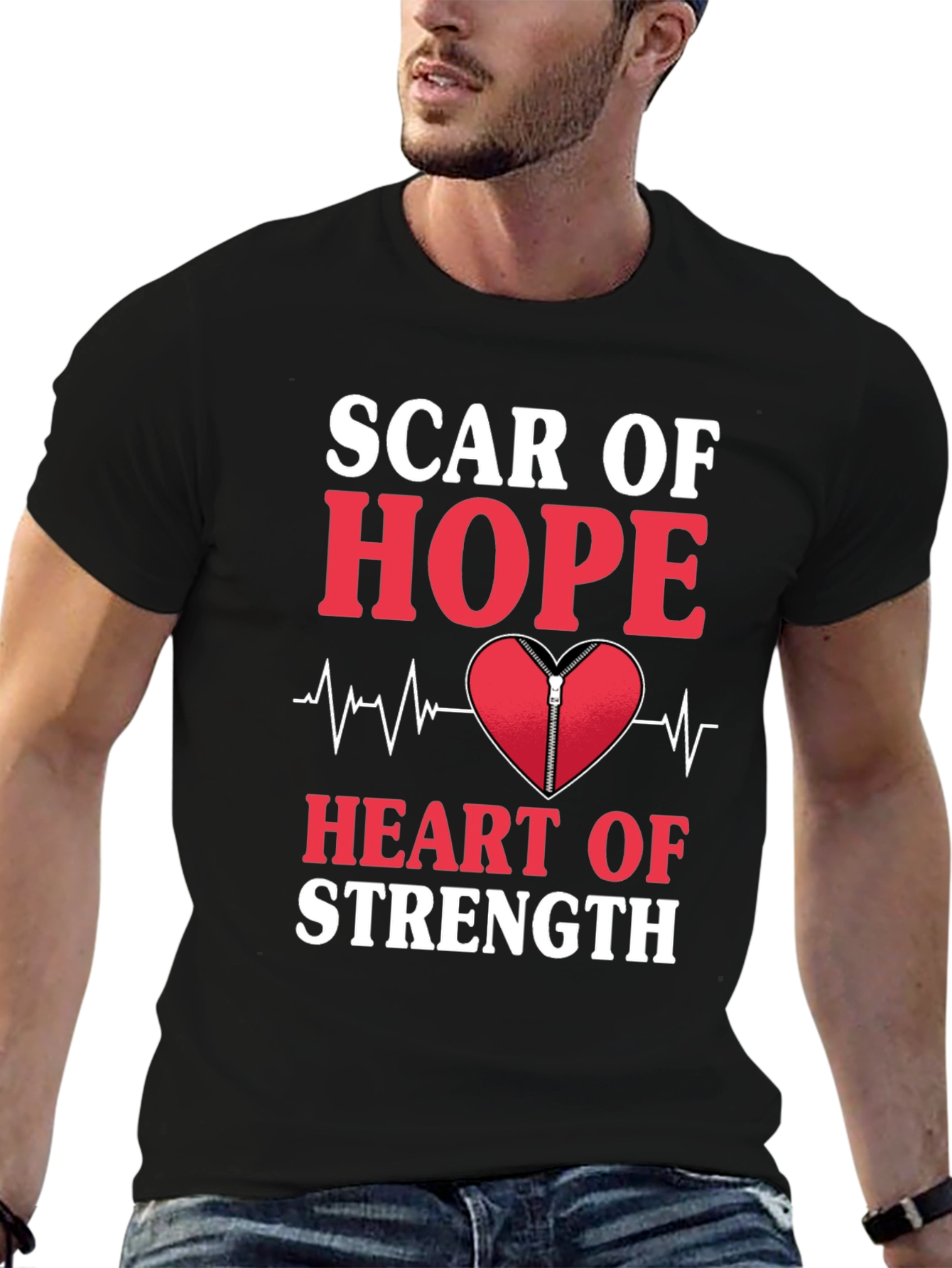 Scar of Hope Heart of Strength Graphic Tee