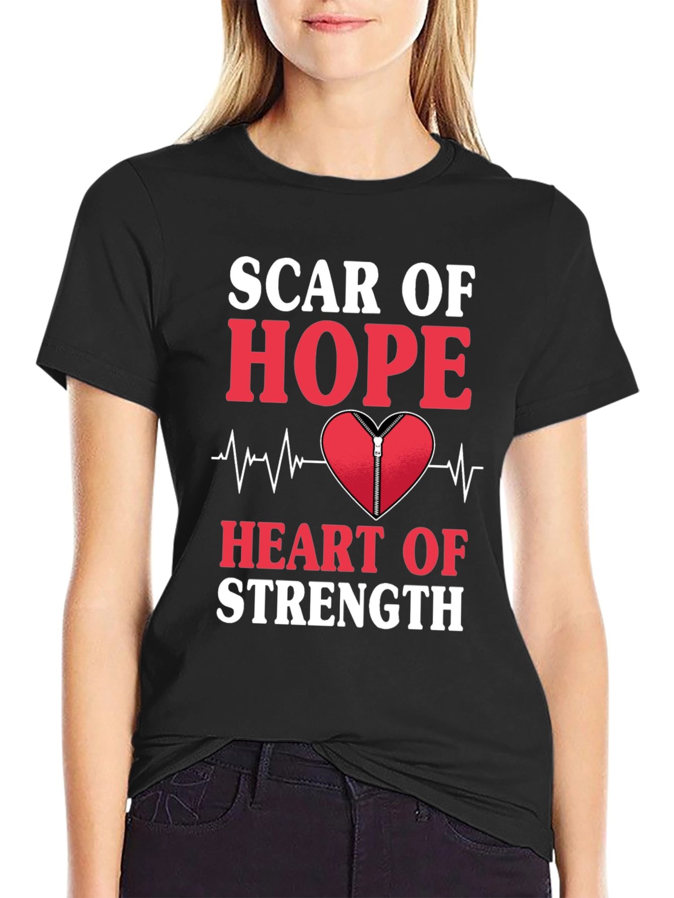 Scar of Hope Heart of Strength Graphic Tee