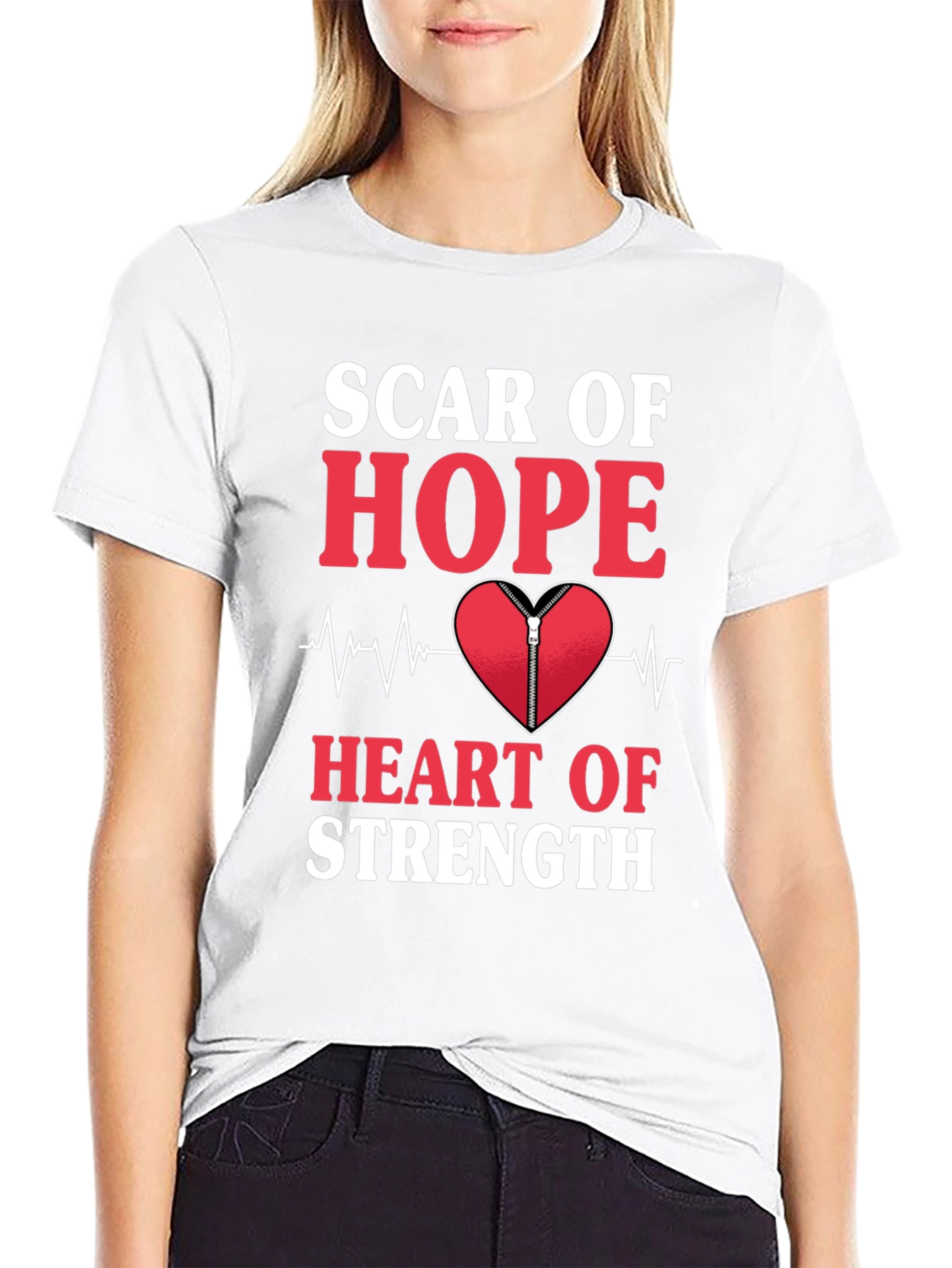 Scar of Hope Heart of Strength Graphic Tee