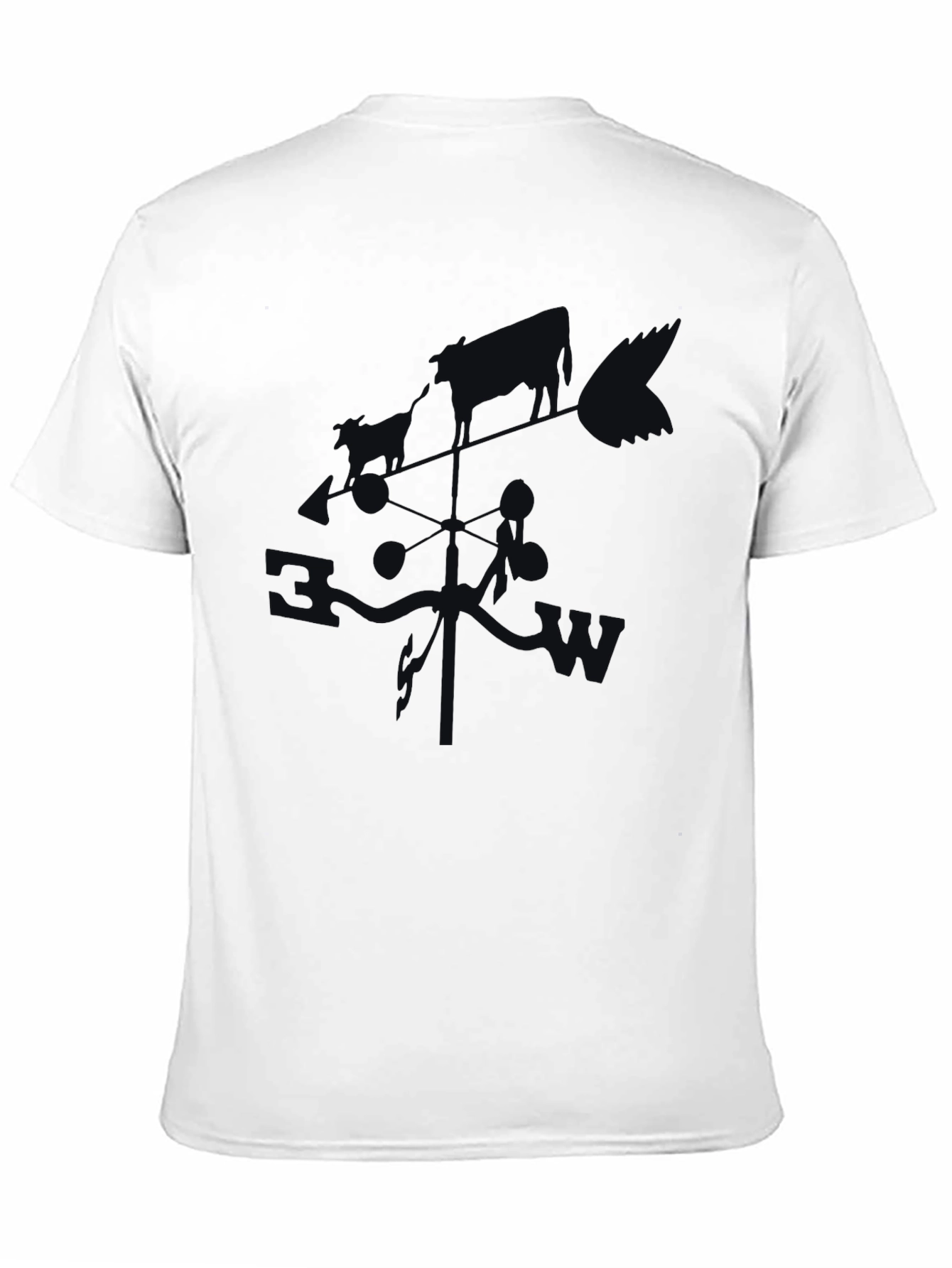 Modern Black Graphic Print T-Shirt