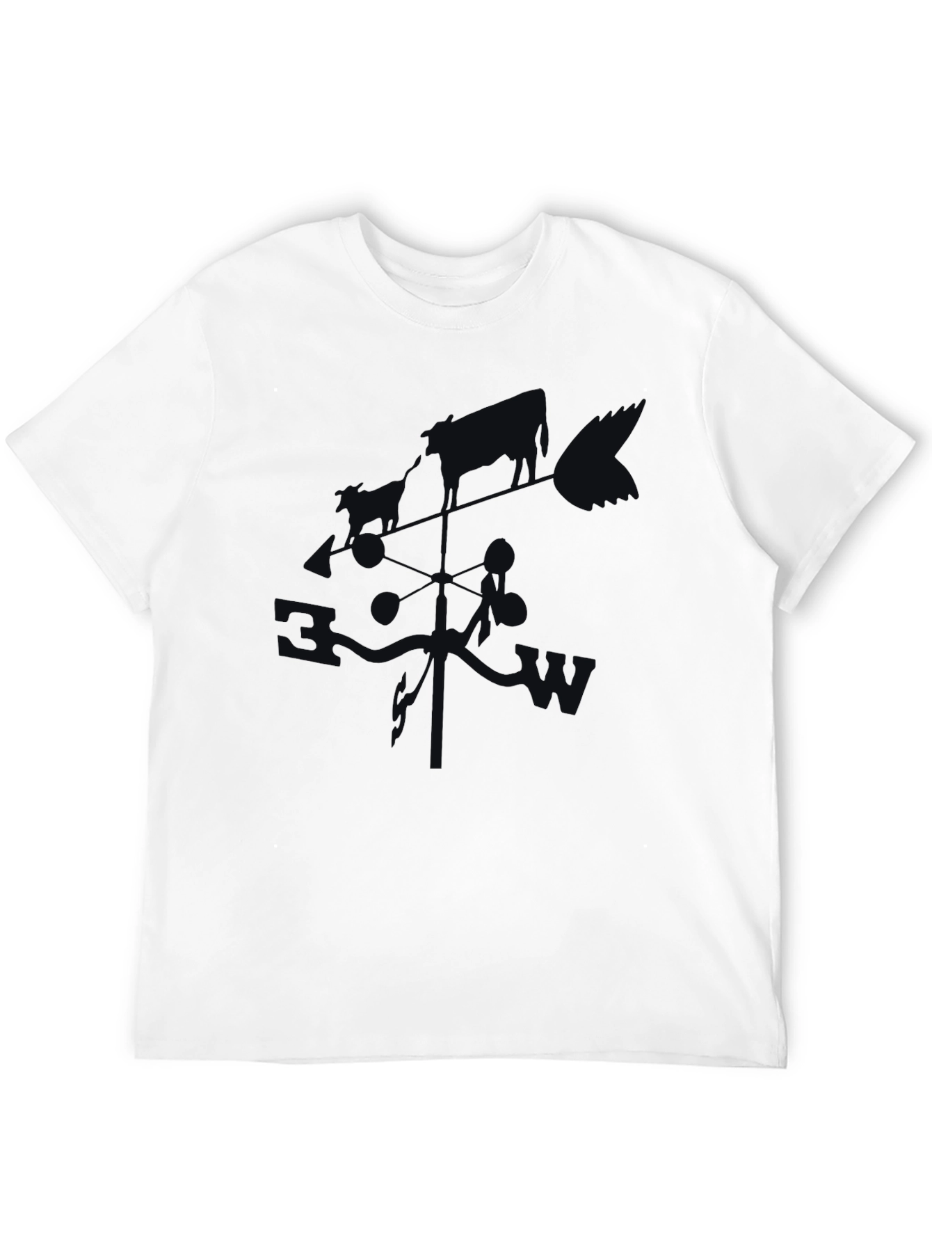 Modern Black Graphic Print T-Shirt