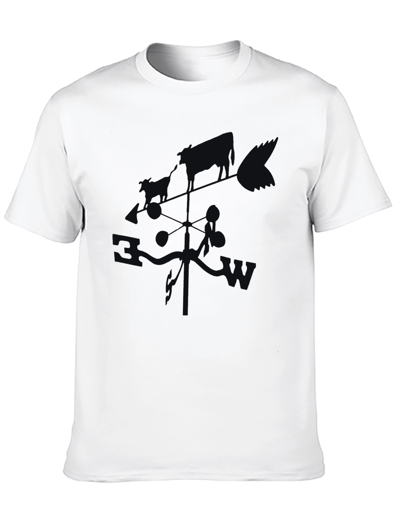 Modern Black Graphic Print T-Shirt